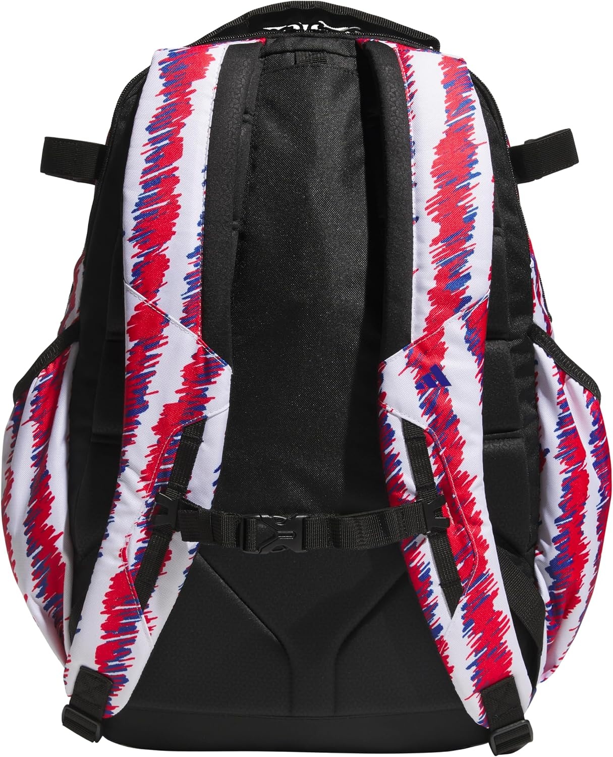 image:imageadidas Dugout Baseball amp Softball Backpack 35L Hidden Helmet Pouch Adjustable Velcro Bat Straps Fence Hook Glove Straps Game amp Practice ReadyStars and Stripes Team Royal BlueStripes and Stars Pure RubyPrint