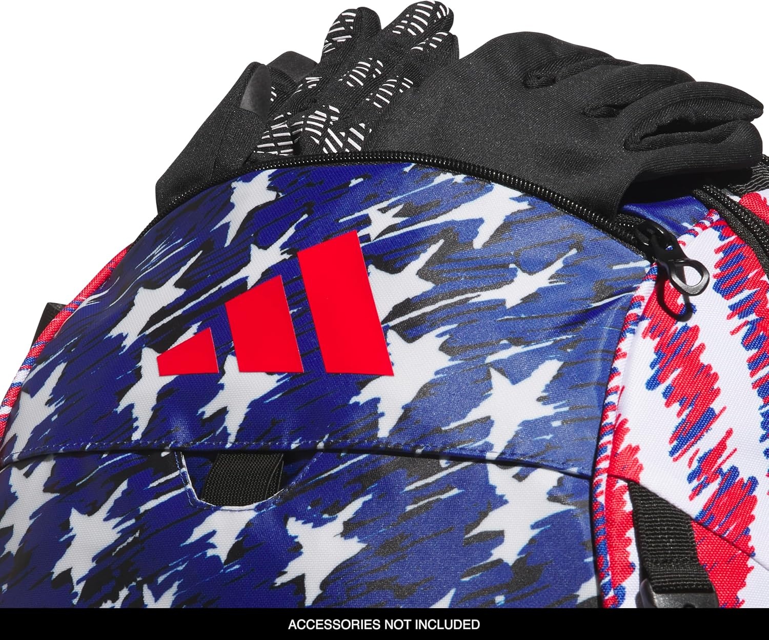 image:imageadidas Dugout Baseball amp Softball Backpack 35L Hidden Helmet Pouch Adjustable Velcro Bat Straps Fence Hook Glove Straps Game amp Practice ReadyStars and Stripes Team Royal BlueStripes and Stars Pure RubyPrint