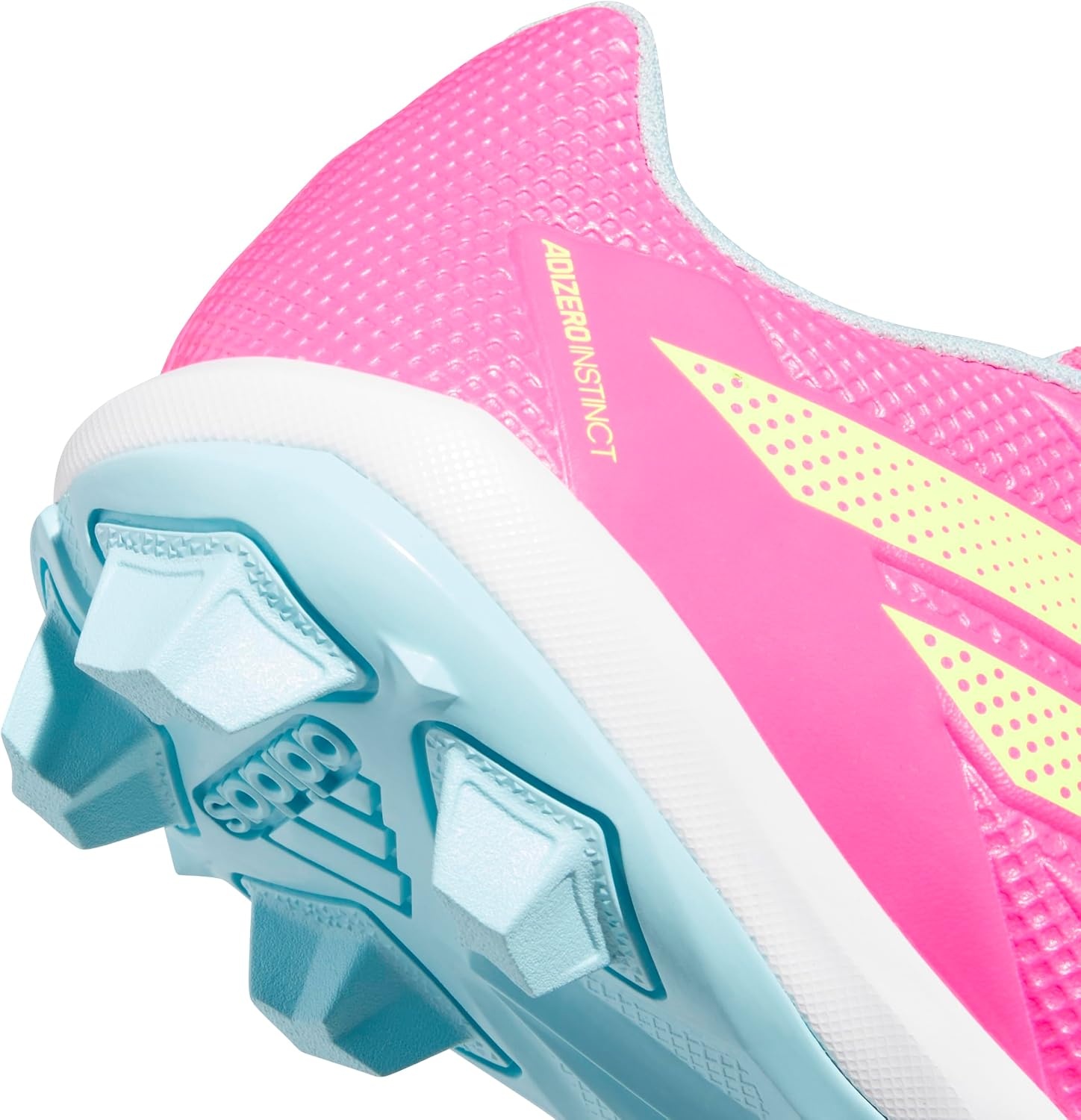 image:imageadidas Kids Adizero Instinct 20 Molded Softball ShoeLucid PinkLucid LemonBliss Blue