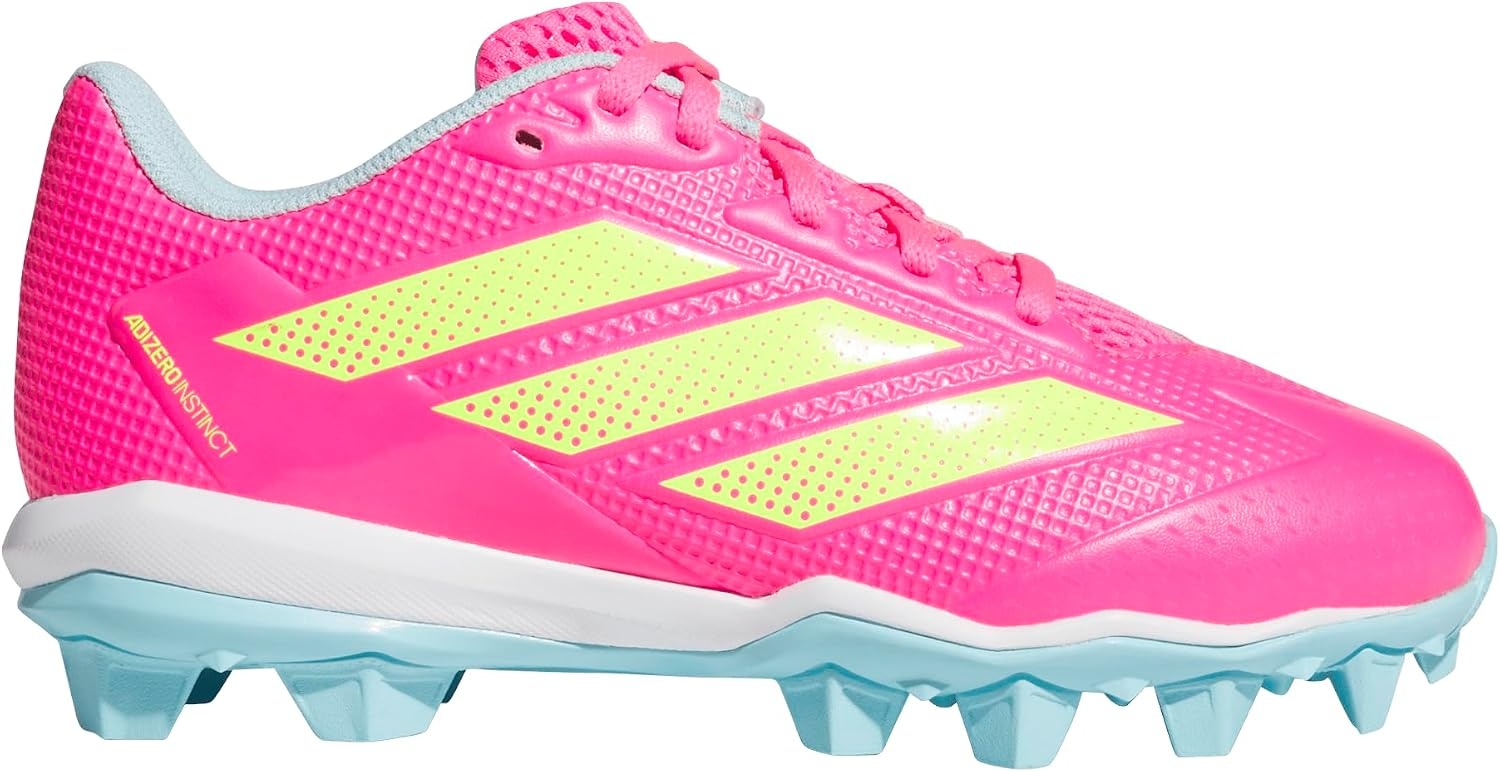 image:imageadidas Kids Adizero Instinct 20 Molded Softball ShoeLucid PinkLucid LemonBliss Blue