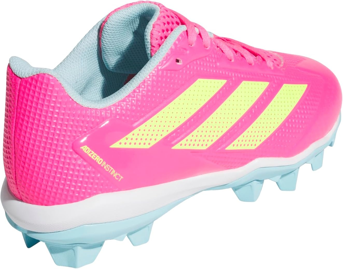 image:imageadidas Kids Adizero Instinct 20 Molded Softball ShoeLucid PinkLucid LemonBliss Blue
