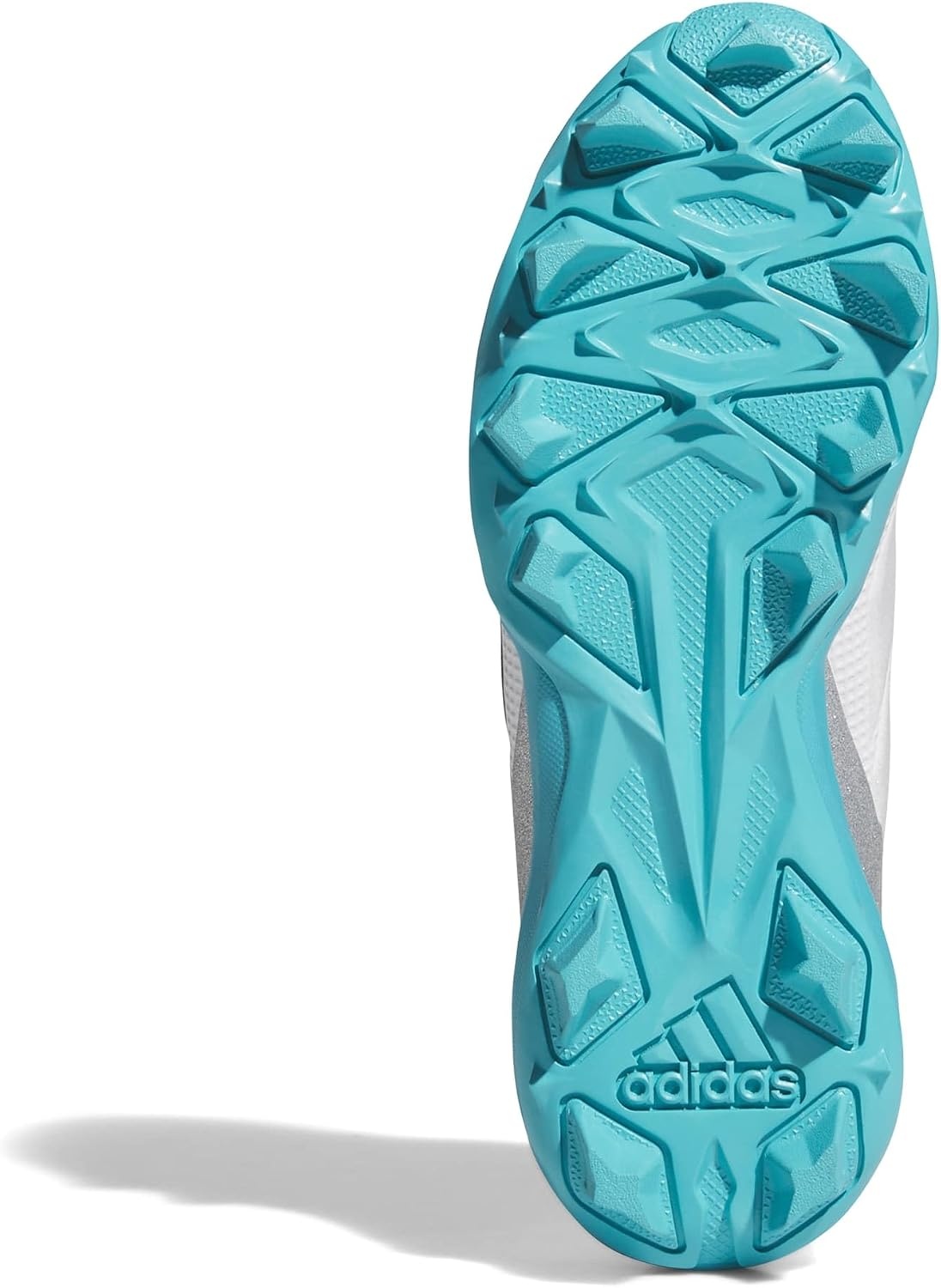 image:imageadidas Kids Adizero Instinct 20 Molded Softball ShoeWhiteShock PinkLucid Aquamarine