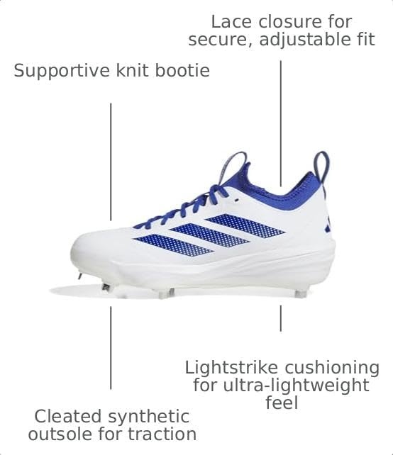 image:imageadidas Mens Adizero Impact 20 BaseballWhiteTeam Royal BlueTeam Royal Blue