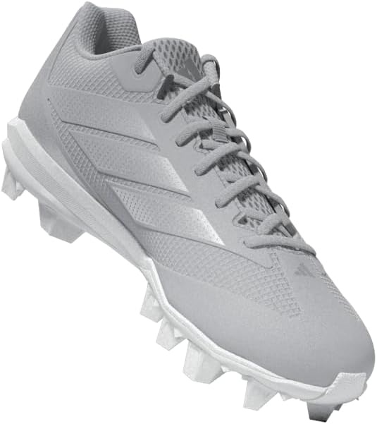 image:imageadidas Mens Adizero Impact 20 Molded Baseball ShoeTeam Light GreySilver MetallicWhite