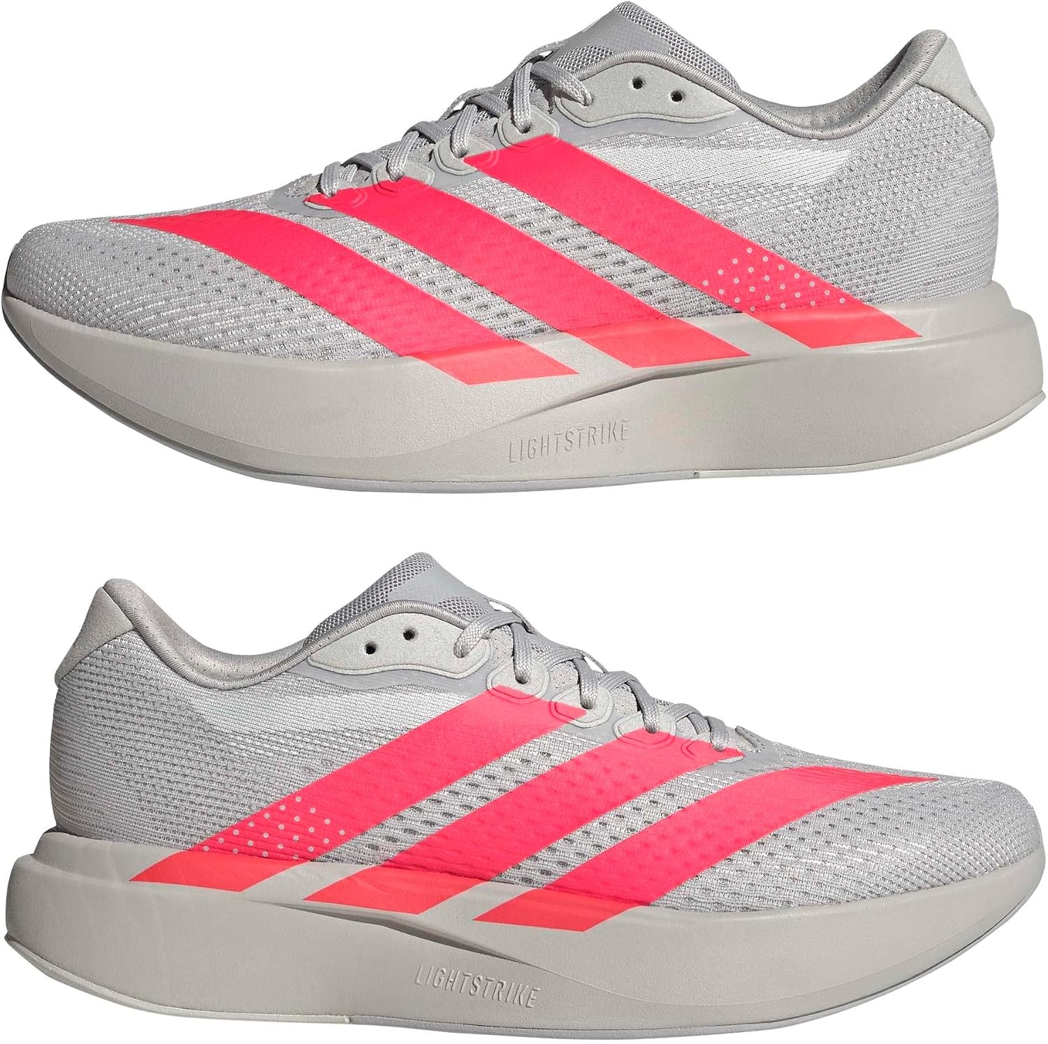 image:imageadidas Mens Adizero Pacer Running Sneakers Shoes BeigeGreyLucid RedHalo Silver