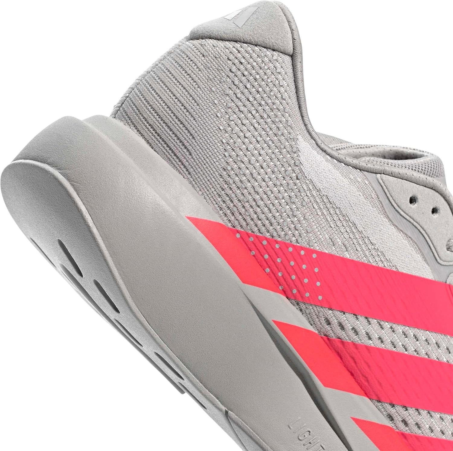image:imageadidas Mens Adizero Pacer Running Sneakers Shoes BeigeGreyLucid RedHalo Silver