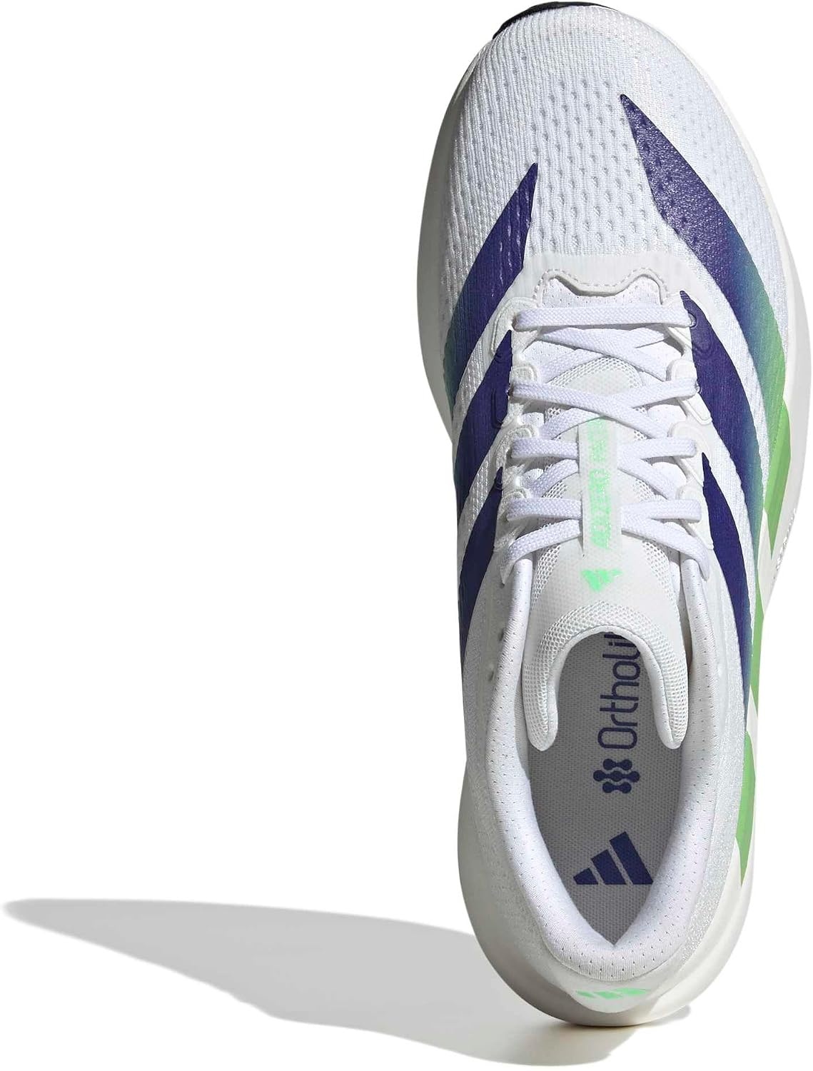image:imageadidas Mens Adizero Pacer Running Sneakers Shoes BeigeWhiteBeam GreenNight Flash