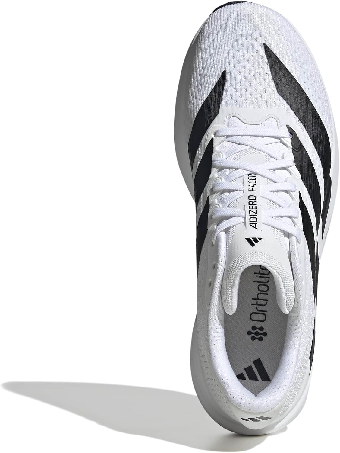 image:imageadidas Mens Adizero Pacer Running Sneakers Shoes BeigeWhiteBlackCrystal White