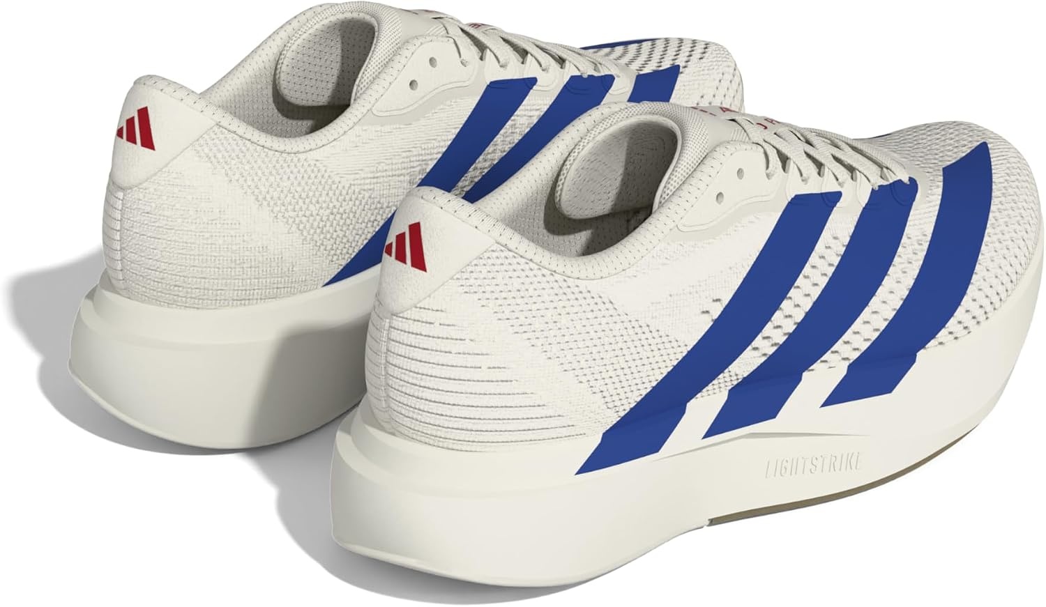 image:imageadidas Mens Adizero Pacer Running Sneakers Shoes BeigeWhiteTeam Royal BluePure Ruby