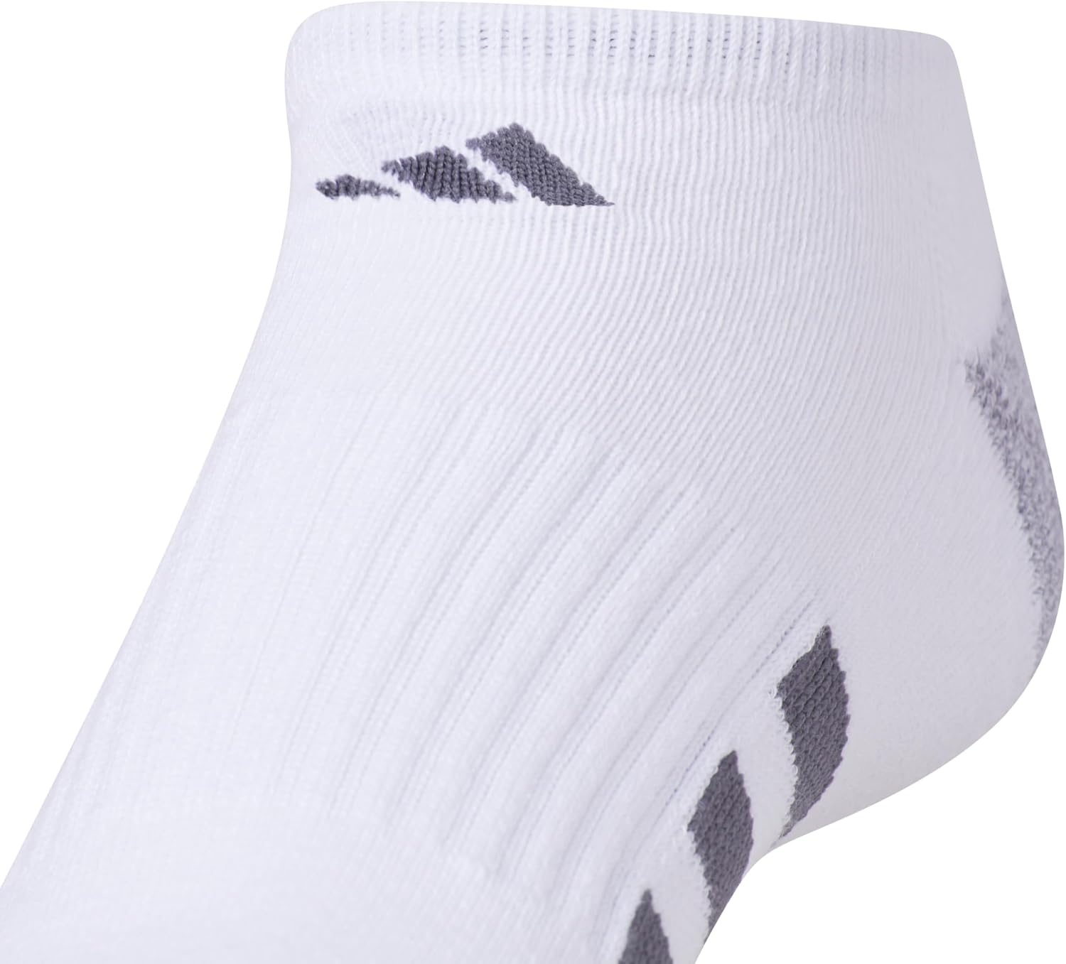 image:imageadidas Mens Cushioned Low Cut Ankle Socks 3 Pairs Durable amp Comfortable 3Pack Targeted Cushioning Arch Support Breathable MoistureWicking Reinforced Heel amp Toe AllDay ComfortWhiteGreyOnix Grey30No Show