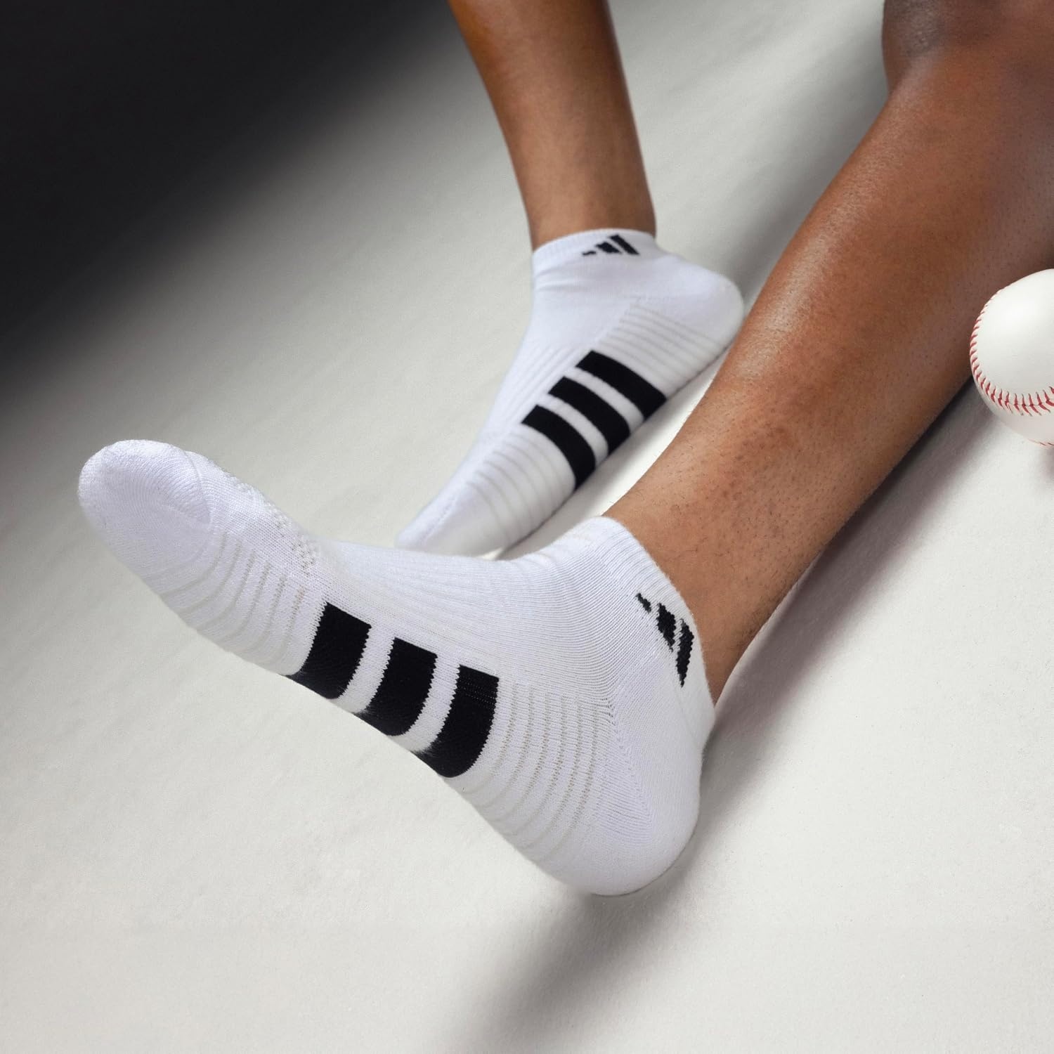 image:imageadidas Mens Cushioned Low Cut Ankle Socks 3 Pairs Durable amp Comfortable 3Pack Targeted Cushioning Arch Support Breathable MoistureWicking Reinforced Heel amp Toe AllDay ComfortWhiteCollegiate GreenBlack40Low Cut