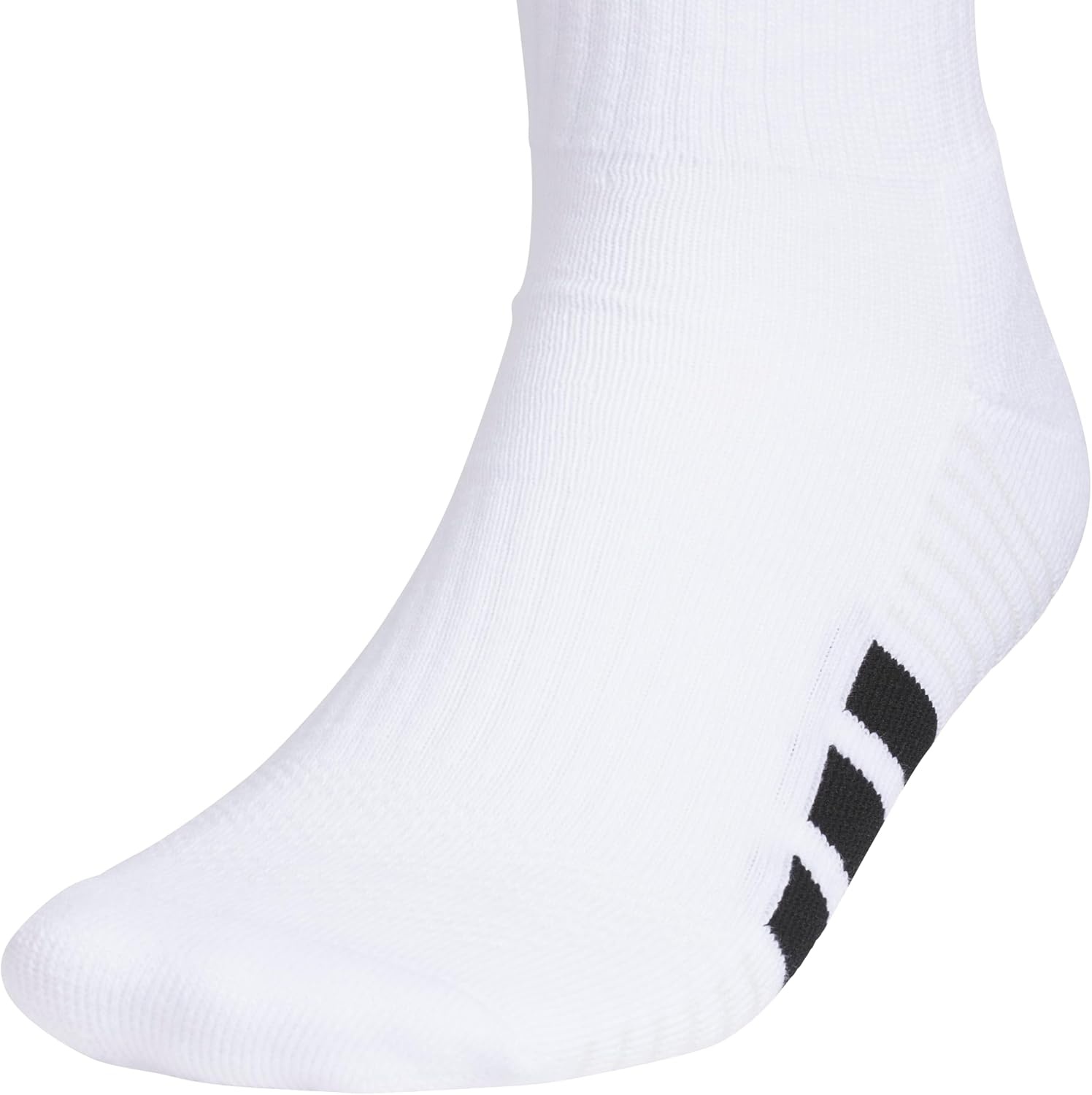 image:imageadidas Mens Cushioned Low Cut Ankle Socks 3 Pairs Durable amp Comfortable 3Pack Targeted Cushioning Arch Support Breathable MoistureWicking Reinforced Heel amp Toe AllDay ComfortWhiteBlackClear Grey40Crew