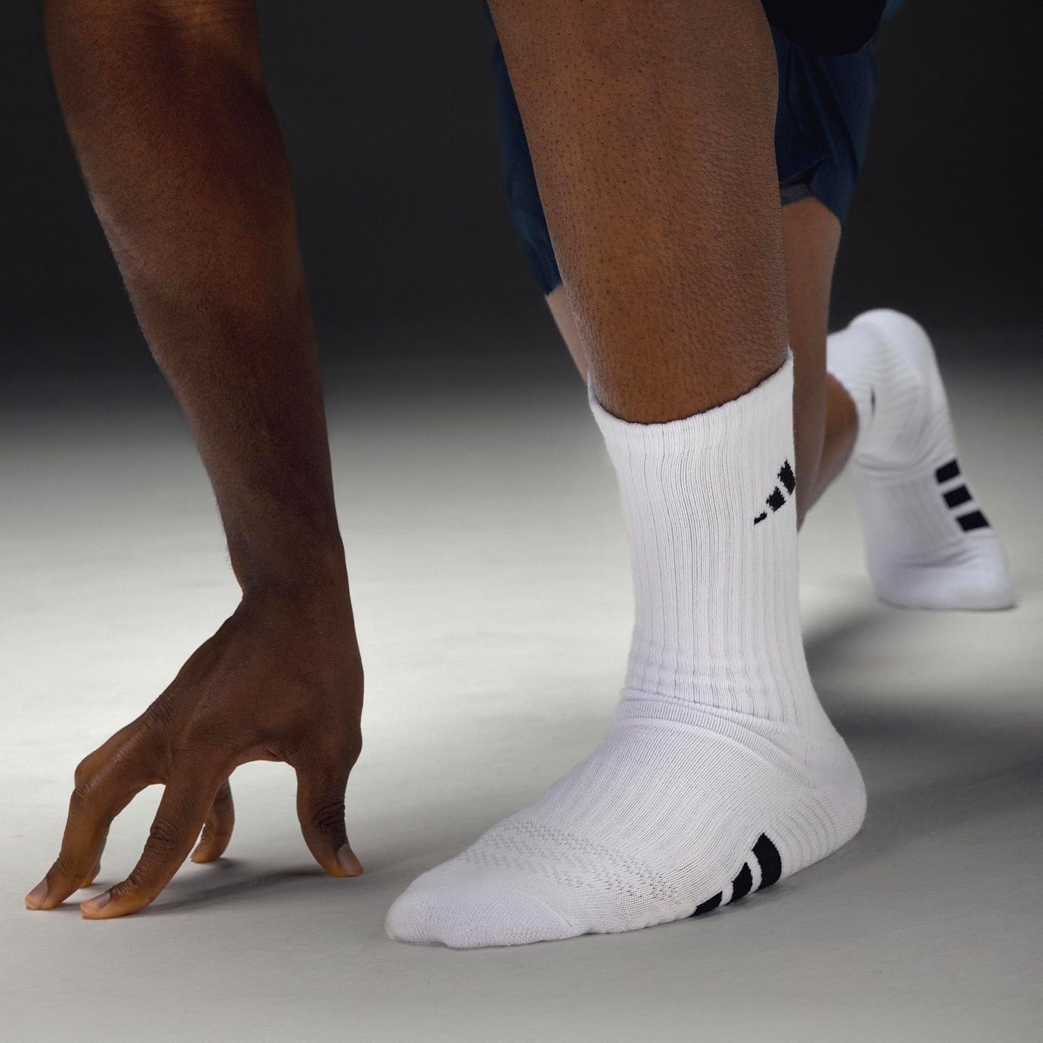 image:imageadidas Mens Cushioned Low Cut Ankle Socks 3 Pairs Durable amp Comfortable 3Pack Targeted Cushioning Arch Support Breathable MoistureWicking Reinforced Heel amp Toe AllDay ComfortBlackOnix GreyWhite30Crew