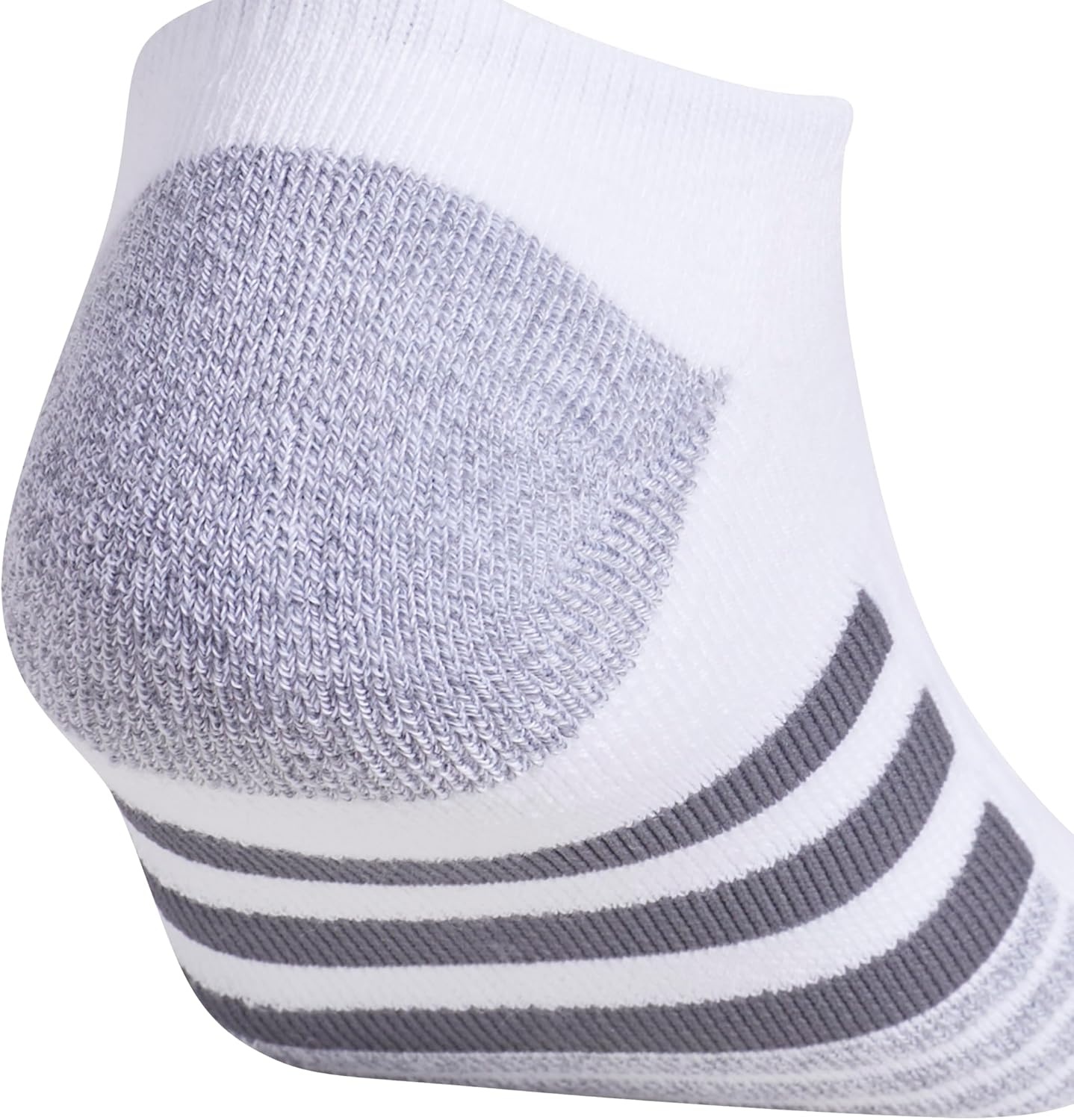 image:imageadidas Mens Cushioned Low Cut Ankle Socks 3 Pairs Durable amp Comfortable 3Pack Targeted Cushioning Arch Support Breathable MoistureWicking Reinforced Heel amp Toe AllDay ComfortWhiteGreyOnix Grey30No Show