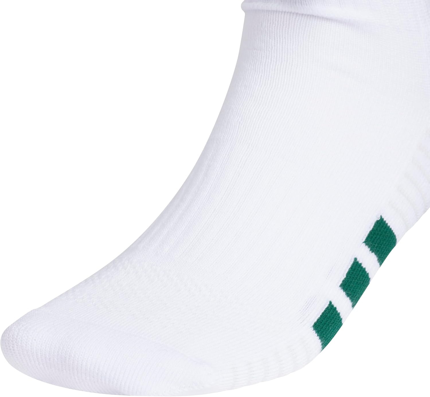 image:imageadidas Mens Cushioned Low Cut Ankle Socks 3 Pairs Durable amp Comfortable 3Pack Targeted Cushioning Arch Support Breathable MoistureWicking Reinforced Heel amp Toe AllDay ComfortWhiteCollegiate GreenBlack40Crew