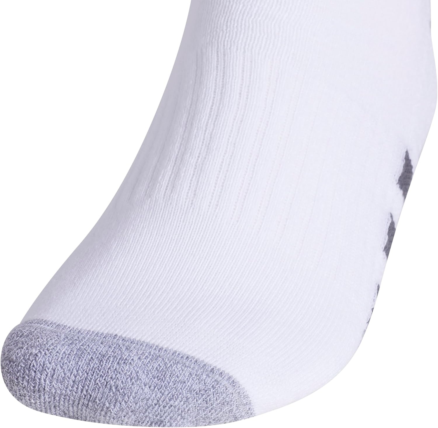 image:imageadidas Mens Cushioned Low Cut Ankle Socks 3 Pairs Durable amp Comfortable 3Pack Targeted Cushioning Arch Support Breathable MoistureWicking Reinforced Heel amp Toe AllDay ComfortWhiteGreyOnix Grey30Crew