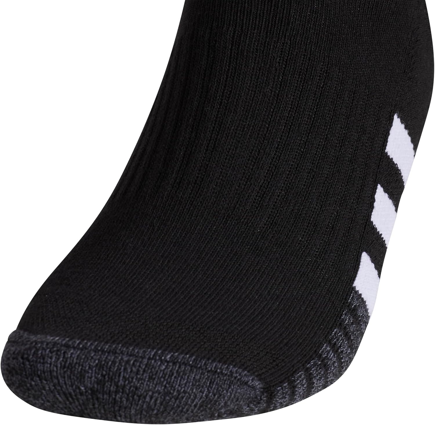 image:imageadidas Mens Cushioned Low Cut Ankle Socks 3 Pairs Durable amp Comfortable 3Pack Targeted Cushioning Arch Support Breathable MoistureWicking Reinforced Heel amp Toe AllDay ComfortBlackOnix GreyWhite30No Show