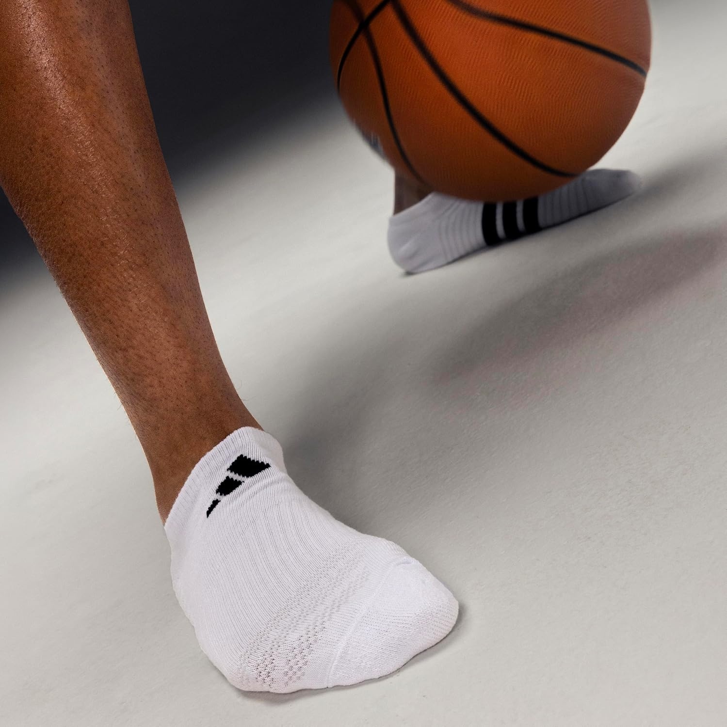 image:imageadidas Mens Cushioned Low Cut Ankle Socks 3 Pairs Durable amp Comfortable 3Pack Targeted Cushioning Arch Support Breathable MoistureWicking Reinforced Heel amp Toe AllDay ComfortBlackWhiteCarbon Grey40No Show