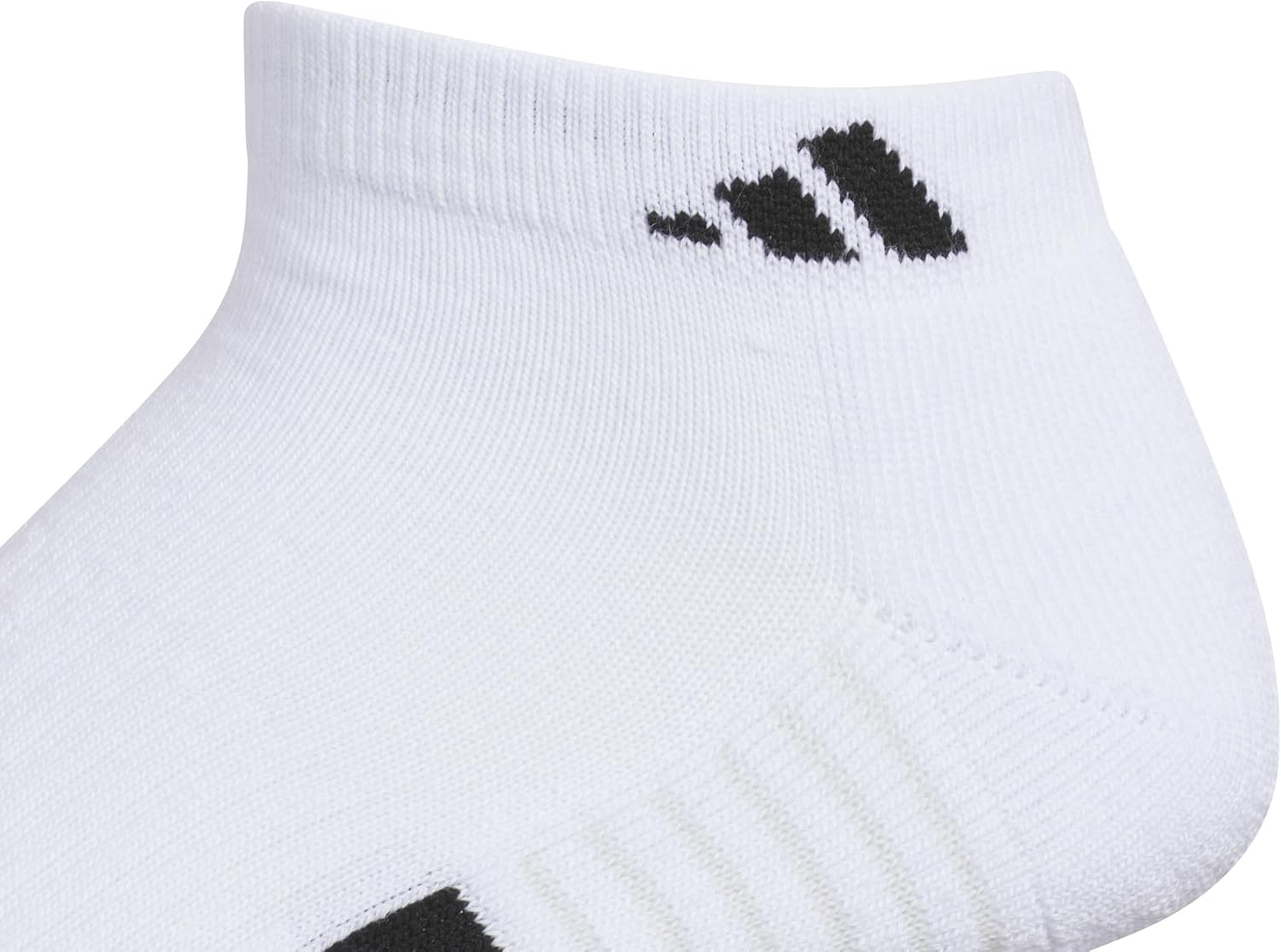 image:imageadidas Mens Cushioned Low Cut Ankle Socks 3 Pairs Durable amp Comfortable 3Pack Targeted Cushioning Arch Support Breathable MoistureWicking Reinforced Heel amp Toe AllDay ComfortWhiteBlackClear Grey40Low Cut