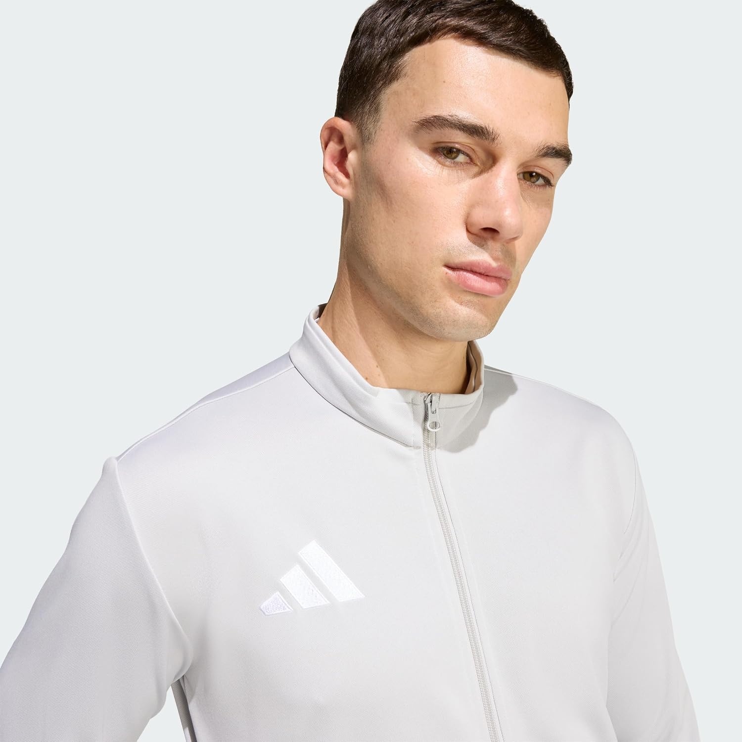 image:imageadidas Mens Entrada 26 Track JacketTeam Light GreyWhite