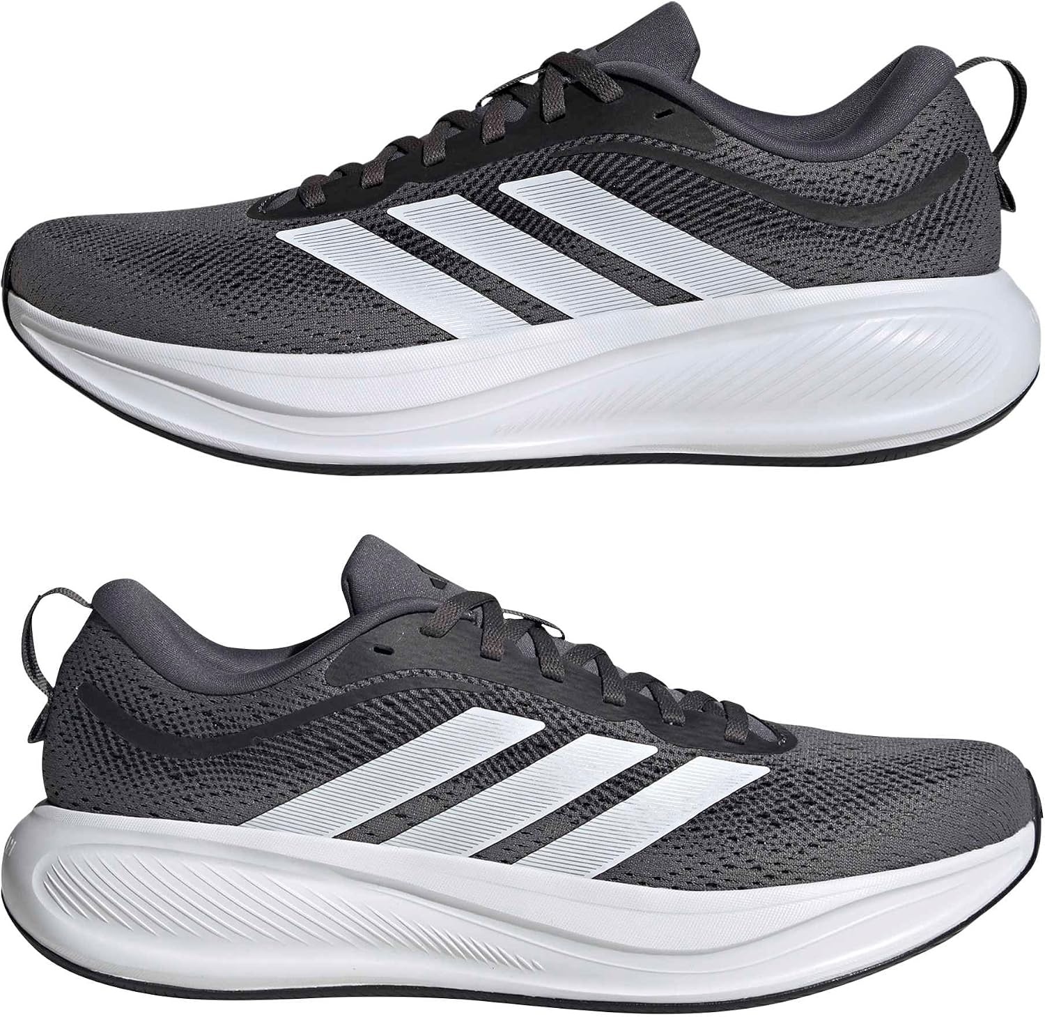 image:imageadidas Mens Response Pace Sneakers Shoes Casual WhiteBlackWhiteMatte Silver
