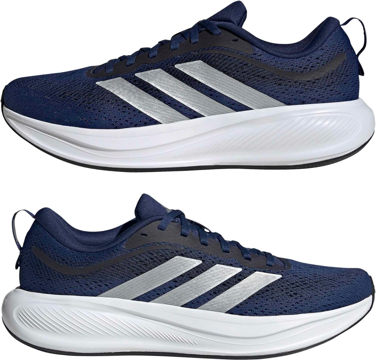 image:imageadidas Mens Response Pace Sneakers Shoes Casual WhiteDark BlueMatte SilverBlack