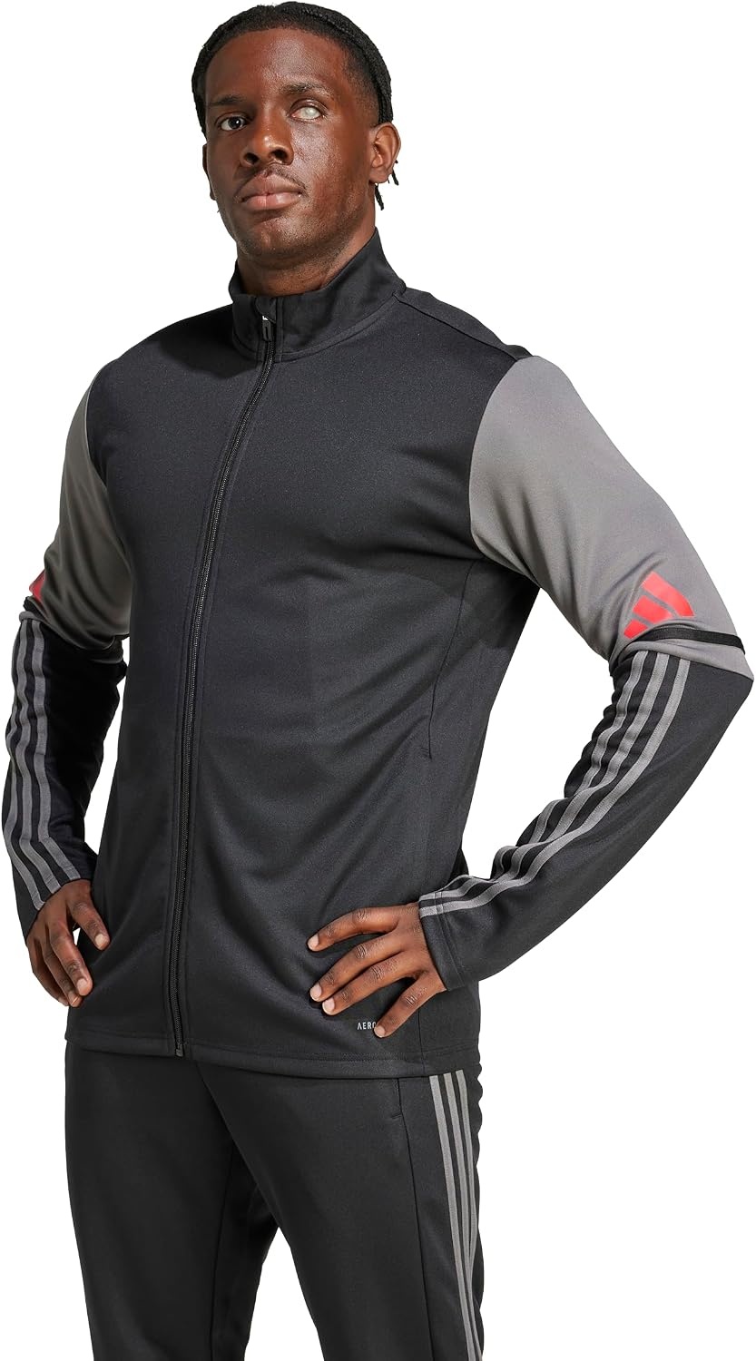 image:imageadidas Mens Squadra 25 Training JacketBlackTeam GreyPure Ruby