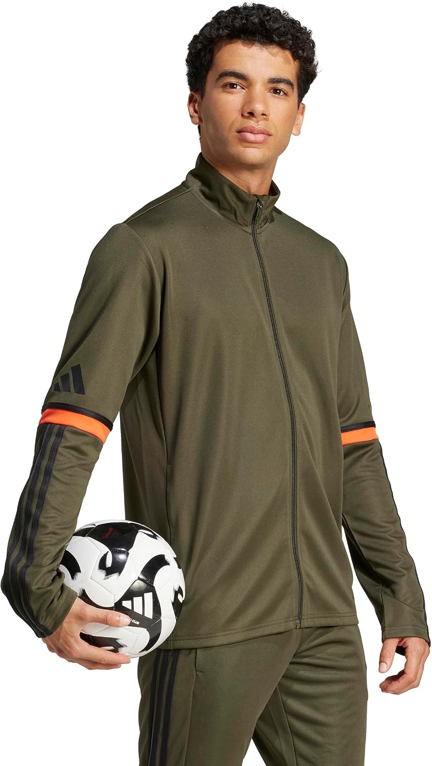 image:imageadidas Mens Squadra 25 Training JacketNight CargoBlackSemi Impact Orange