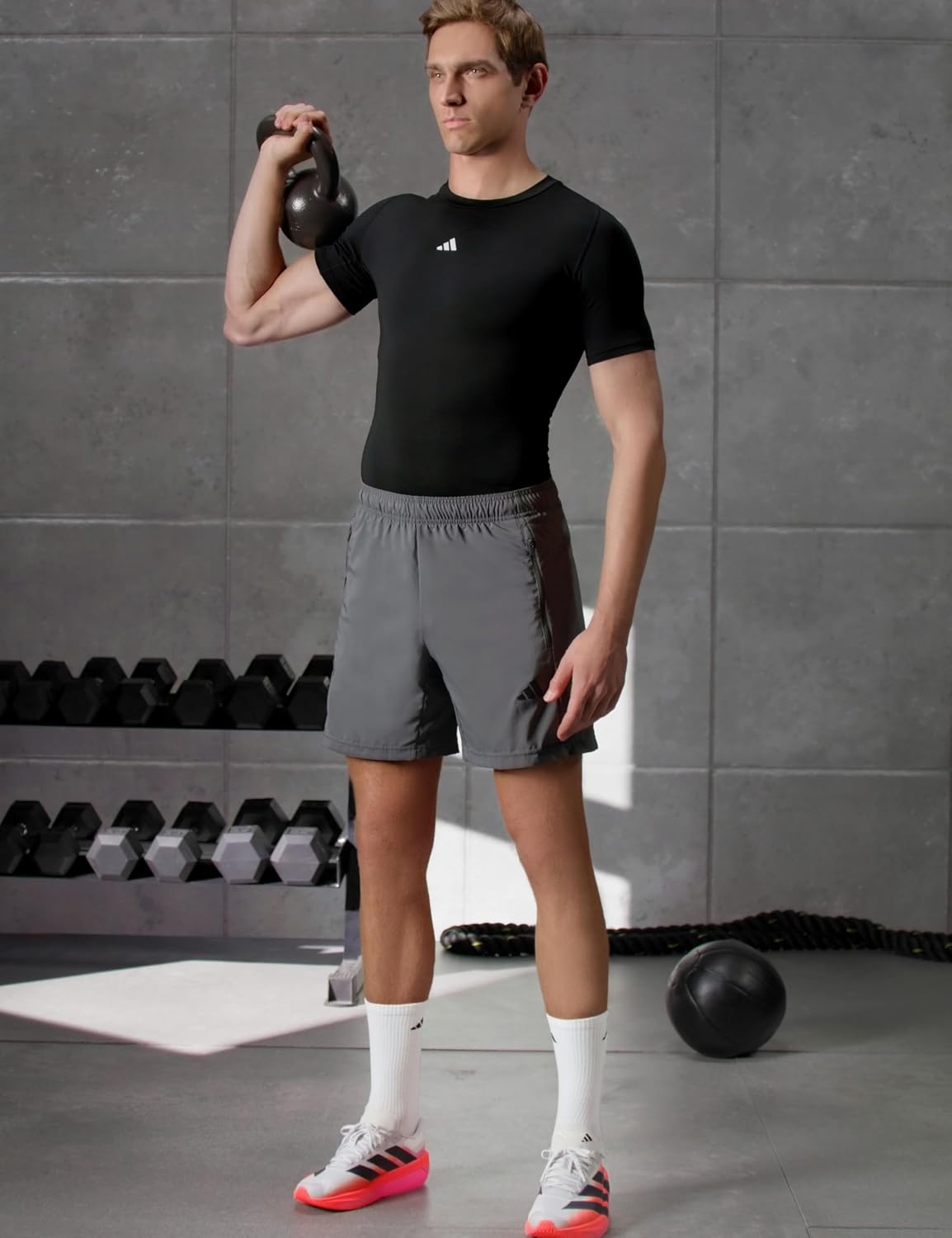 image:imageadidas Mens Techfit Compression Casual Tops Casual BlackBlack