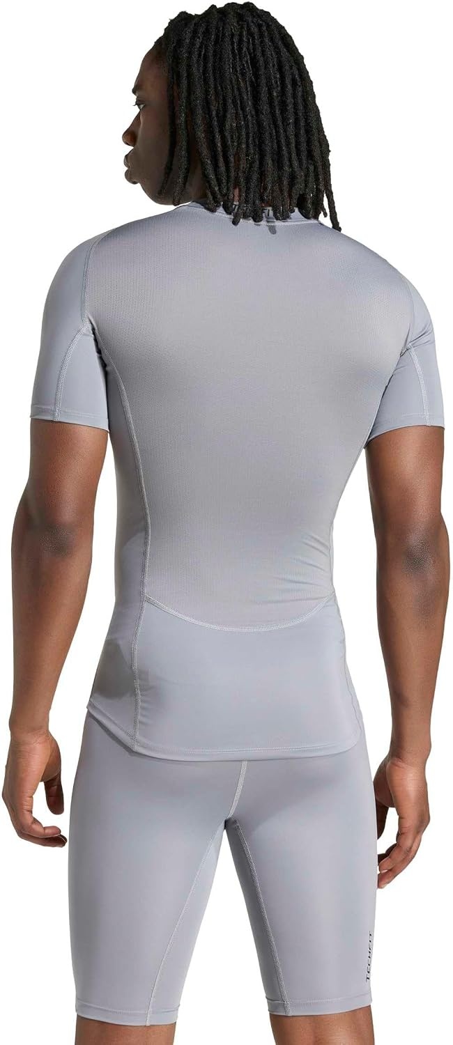 image:imageadidas Mens Techfit Compression Casual Tops Casual BlackGrey