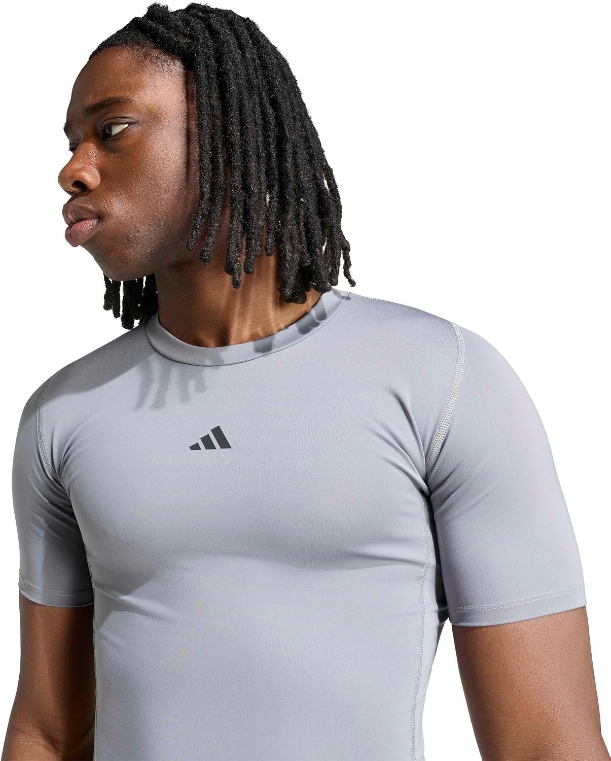image:imageadidas Mens Techfit Compression Casual Tops Casual BlackGrey
