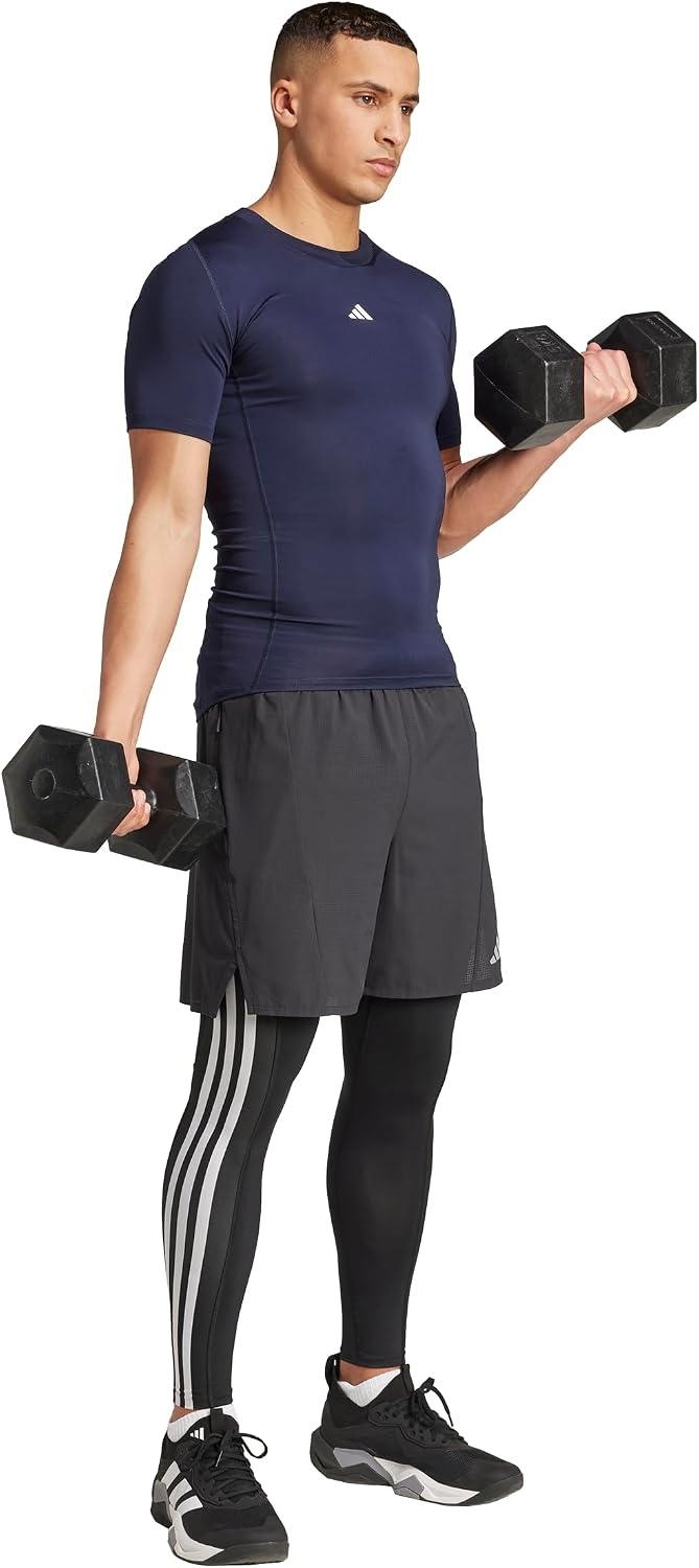image:imageadidas Mens Techfit Compression Casual Tops Casual BlackLegend Ink