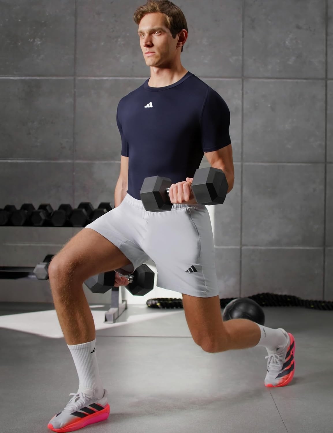 image:imageadidas Mens Techfit Compression Casual Tops Casual BlackLegend Ink