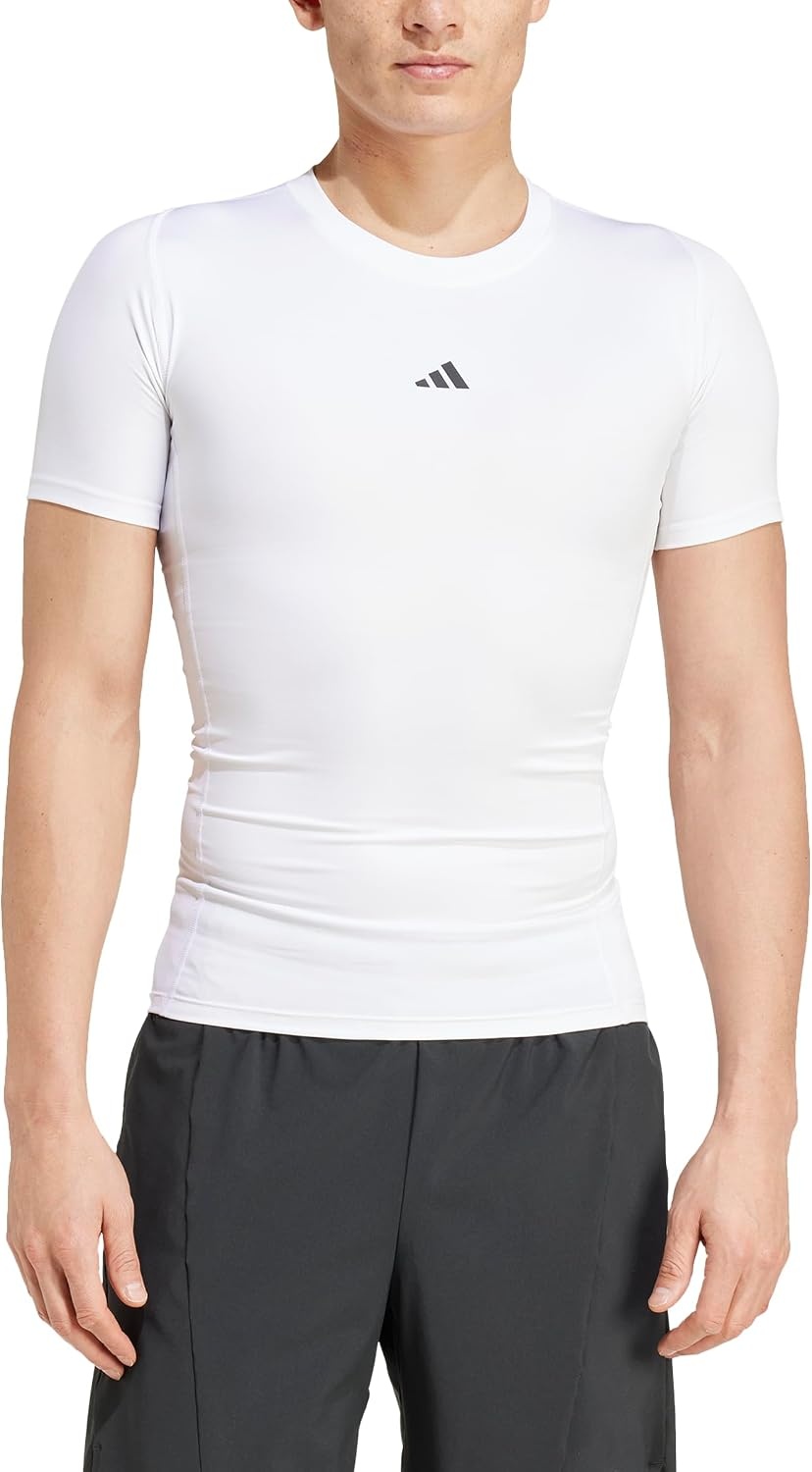 image:imageadidas Mens Techfit Compression Casual Tops Casual BlackWhite