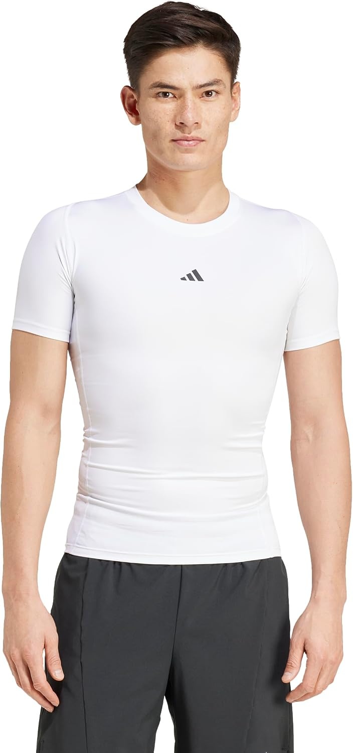 image:imageadidas Mens Techfit Compression Casual Tops Casual BlackWhite