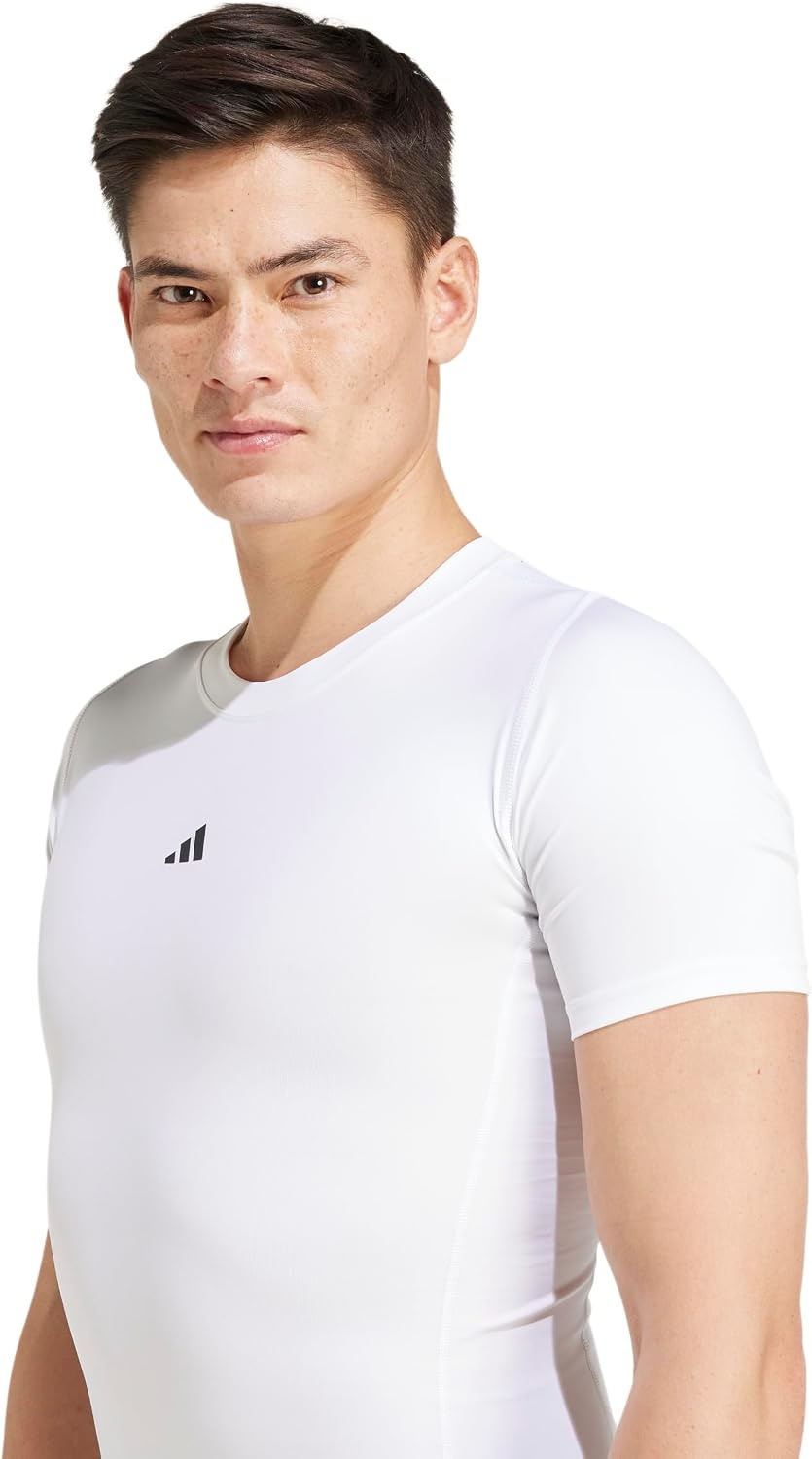image:imageadidas Mens Techfit Compression Casual Tops Casual BlackWhite