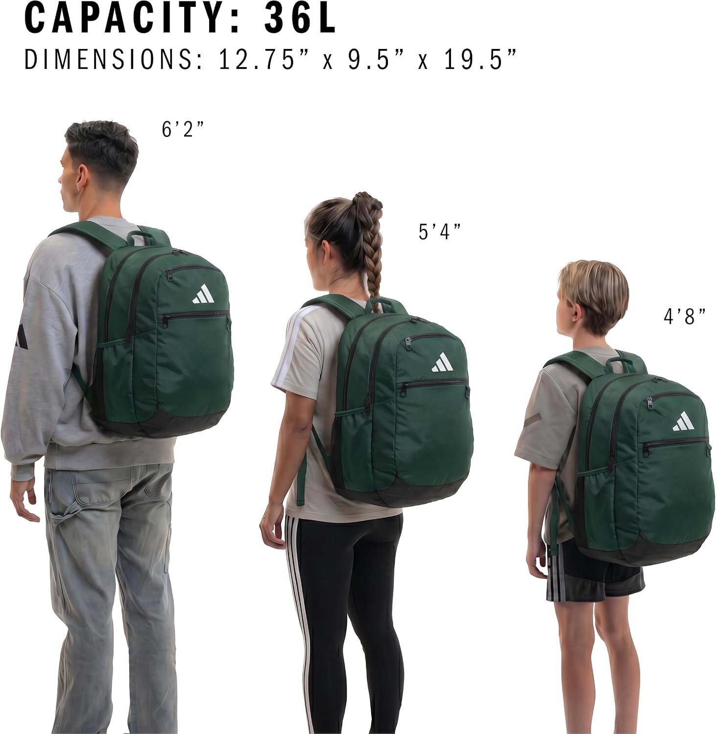 image:imageadidas Striker 3 Team Sports Backpack Daypack for Sports Gym Travel 36L Royal Blue OSFADark Green