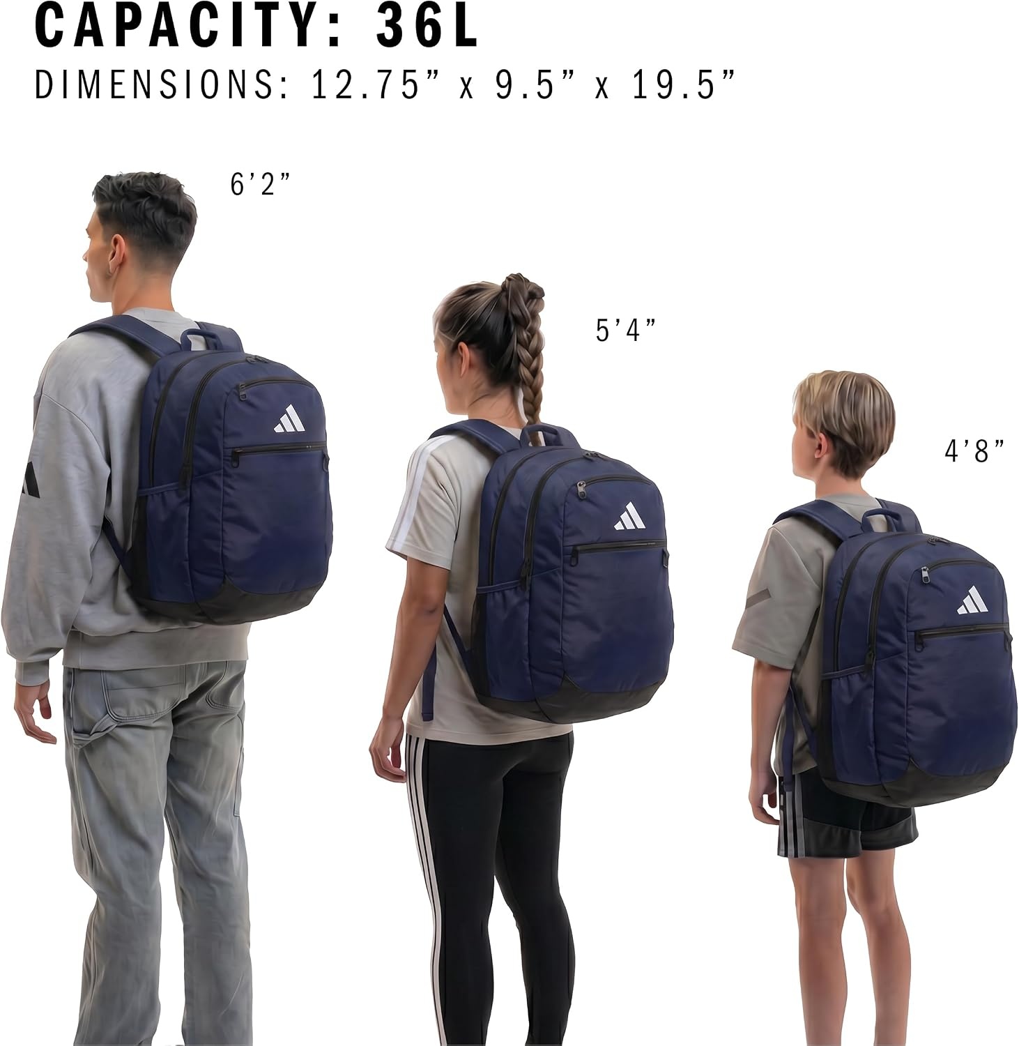 image:imageadidas Striker 3 Team Sports Backpack Daypack for Sports Gym Travel 36L Royal Blue OSFANavy Blue