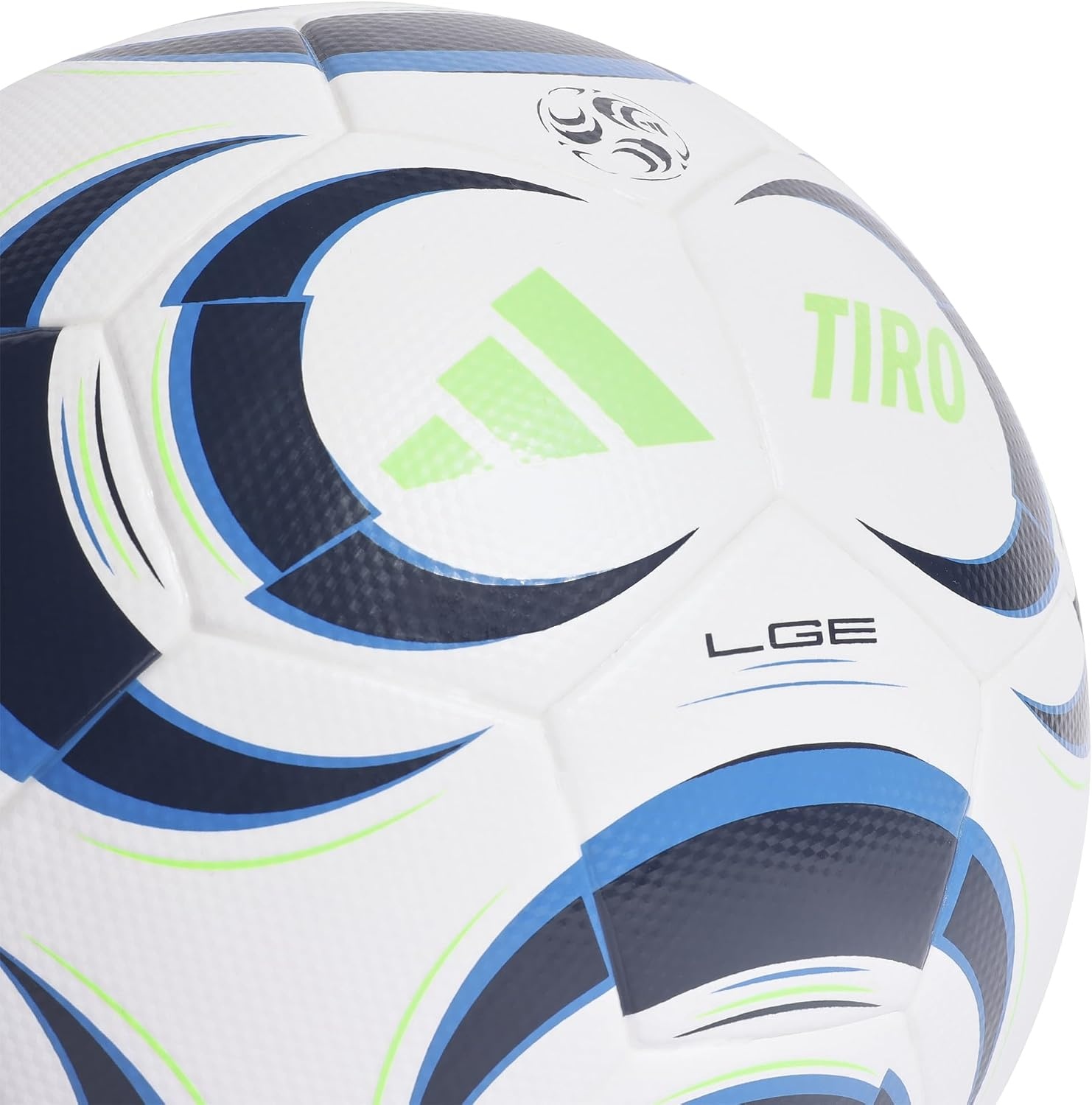 image:imageadidas Tiro Soccer BallWhiteCollegiate NavyBright BlueGreenLeague