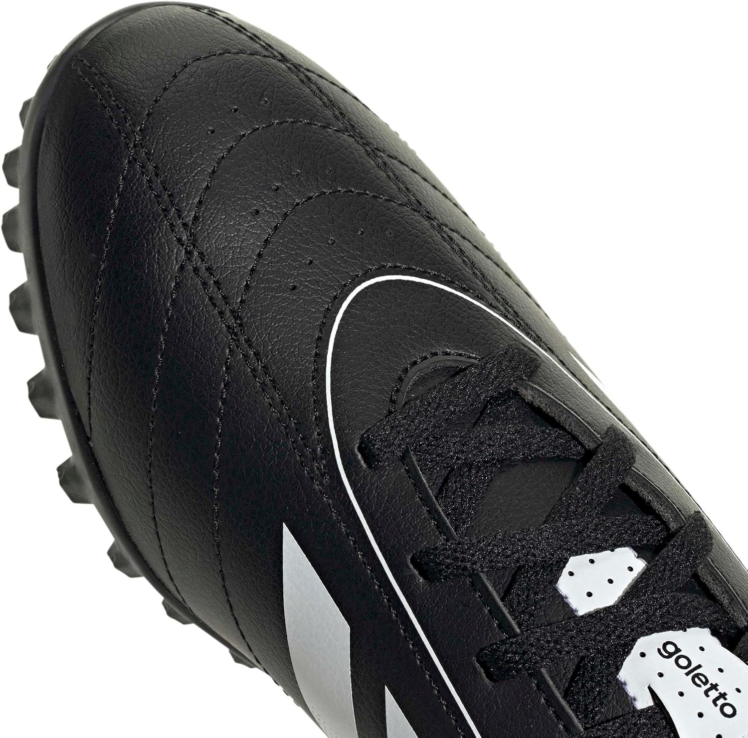 image:imageadidas Unisex Adult Goletto IX Turf Soccer Shoes Soccer ShoesBlackWhiteBlack