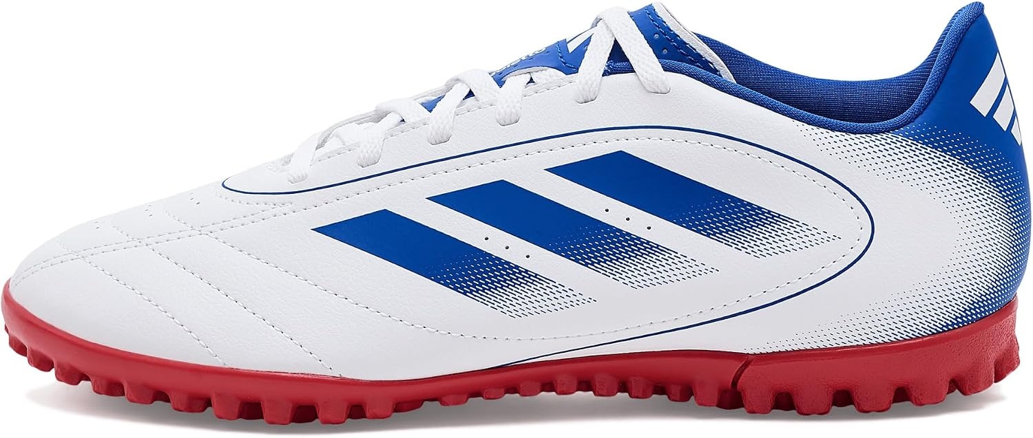 image:imageadidas Unisex Adult Goletto IX Turf Soccer Shoes Soccer ShoesWhiteTeam Royal BlueBetter Scarlet