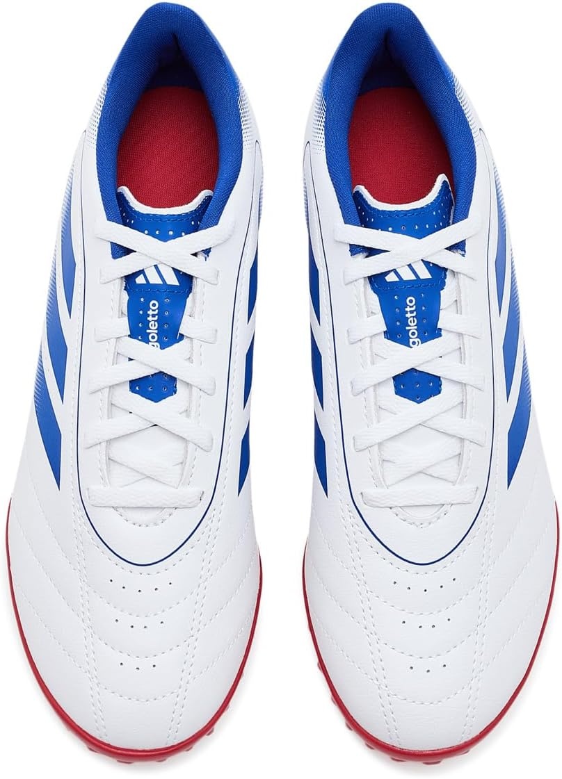image:imageadidas Unisex Adult Goletto IX Turf Soccer Shoes Soccer ShoesWhiteTeam Royal BlueBetter Scarlet