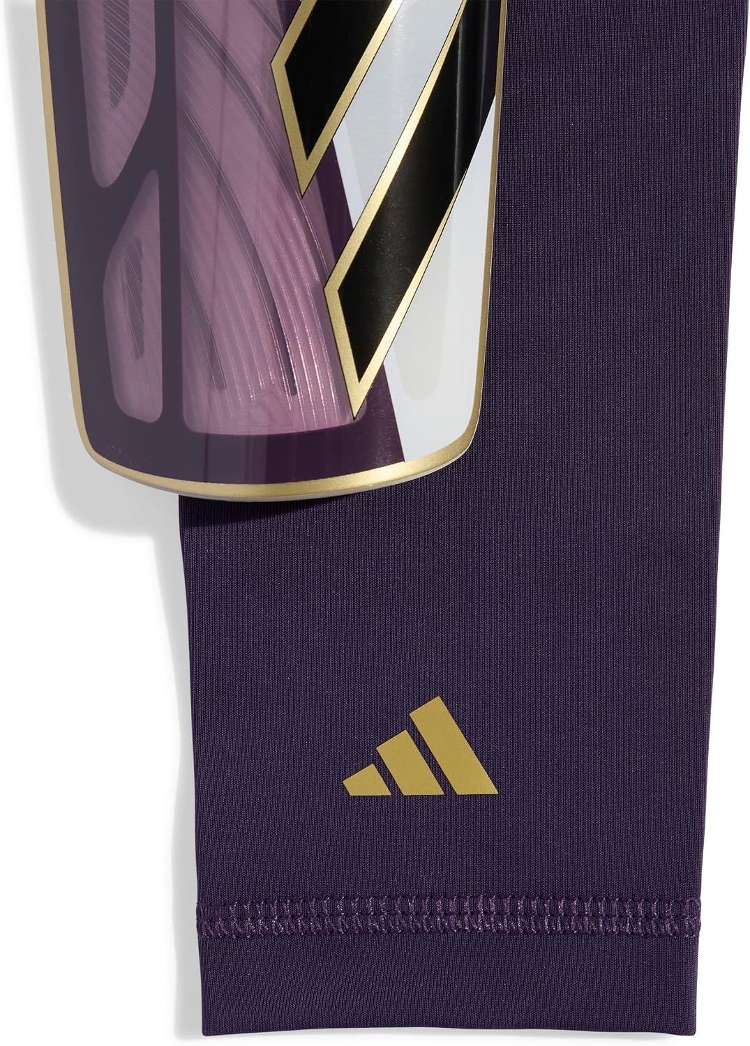 image:imageadidas Unisex Adult Tiro Soccer Shin GuardsAurora PlumWhiteGold MetallicBlackLeague