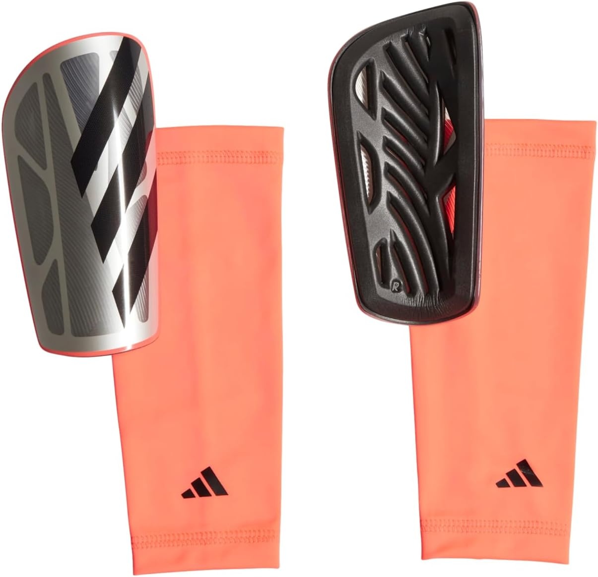 image:imageadidas Unisex Adult Tiro Soccer Shin GuardsPlatin MetallicAurora BlackCarbonLeague