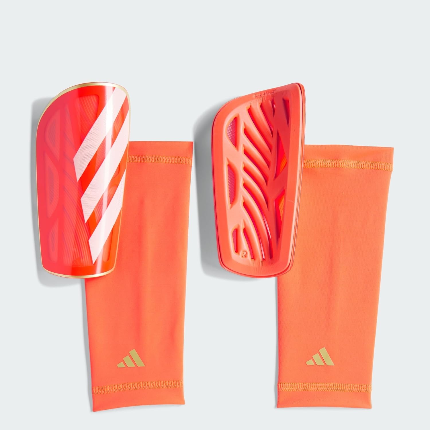 image:imageadidas Unisex Adult Tiro Soccer Shin GuardsSolar RedWhiteGold MetallicLeague