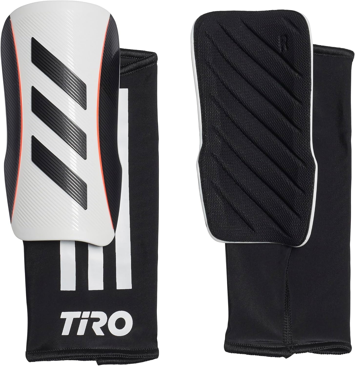 image:imageadidas Unisex Adult Tiro Soccer Shin GuardsWhiteBlackBlackSolar RedLeague