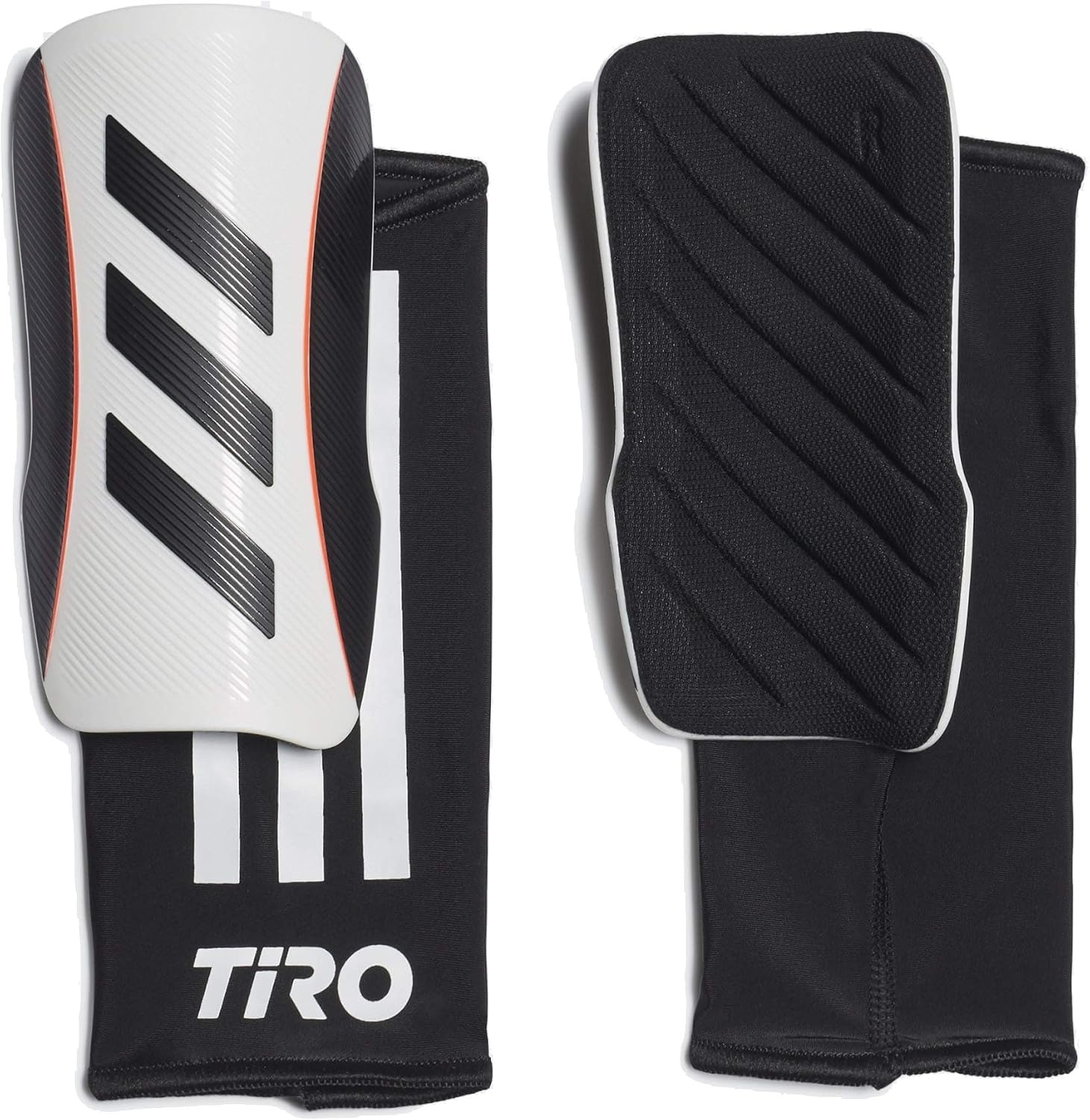 image:imageadidas Unisex Adult Tiro Soccer Shin GuardsWhiteBlackBlackSolar RedLeague