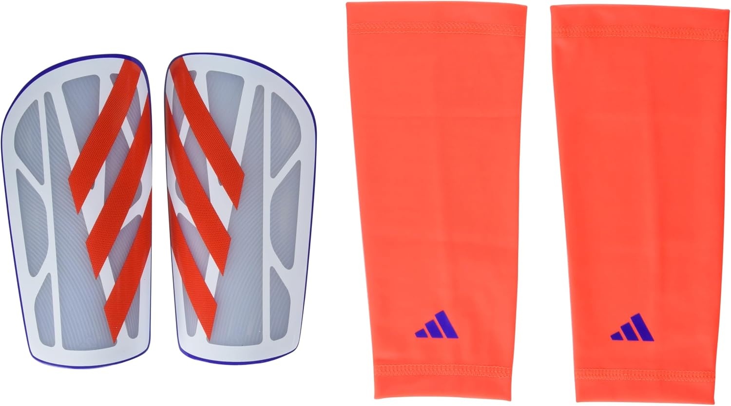 image:imageadidas Unisex Adult Tiro Soccer Shin GuardsWhiteLucid BlueSolar RedLeague