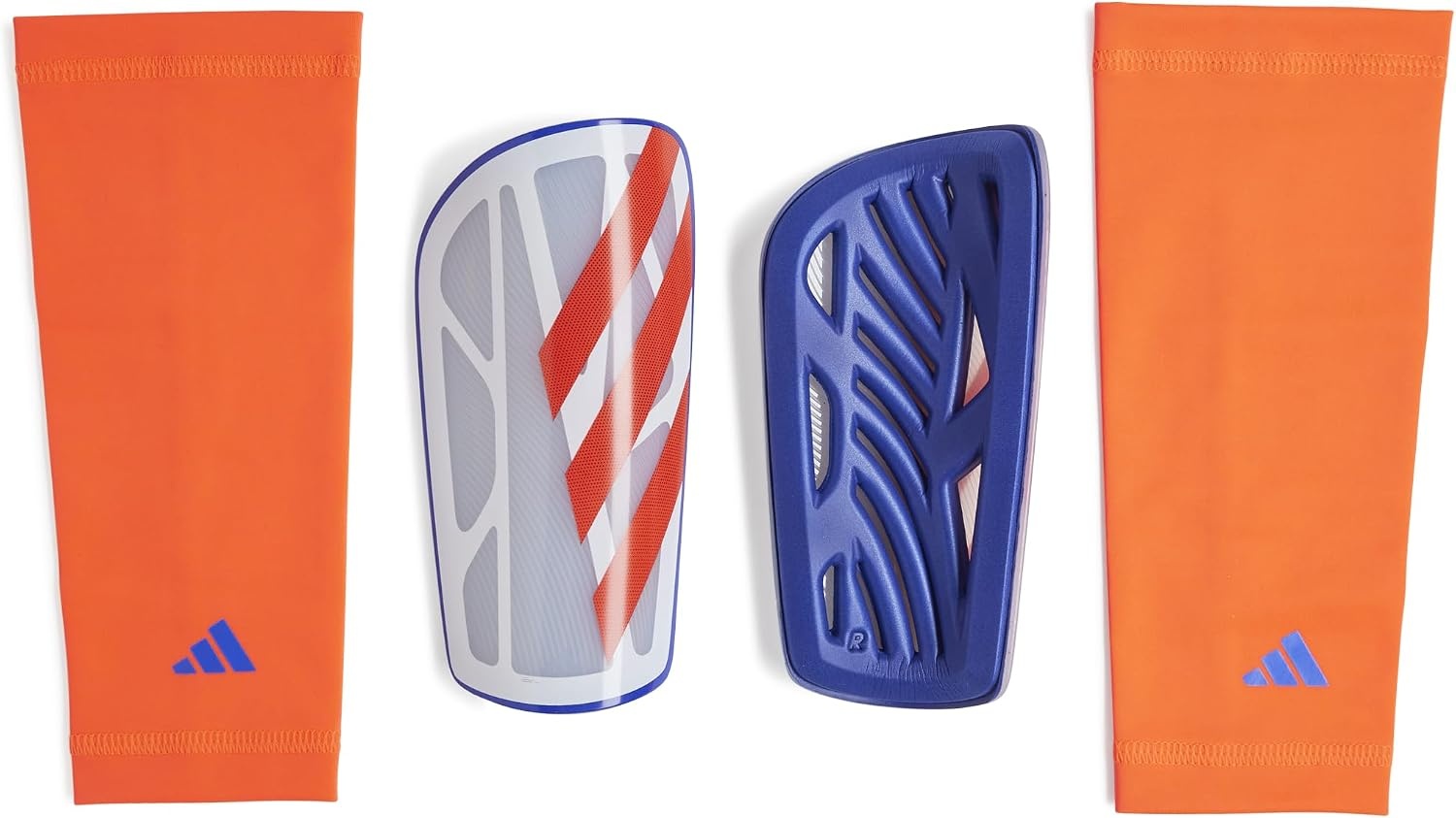 image:imageadidas Unisex Adult Tiro Soccer Shin GuardsWhiteLucid BlueSolar RedLeague