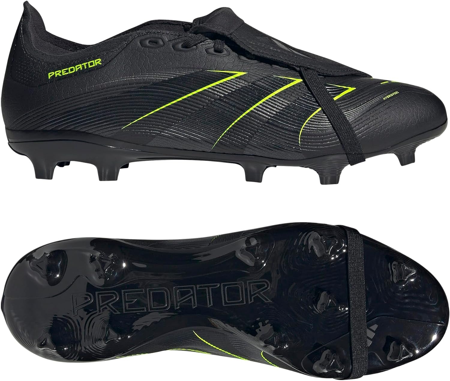 image:imageadidas UnisexAdult League Predator FoldOver Tongue FirmMulti Ground CleatBlackCarbonLucid Lemon